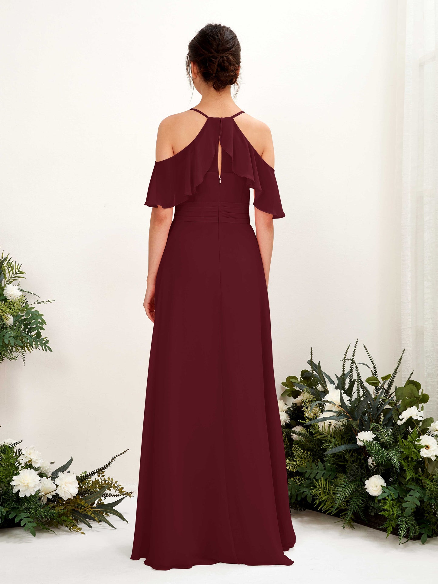 Orlane Burgundy Sleeveless Maxi Dress