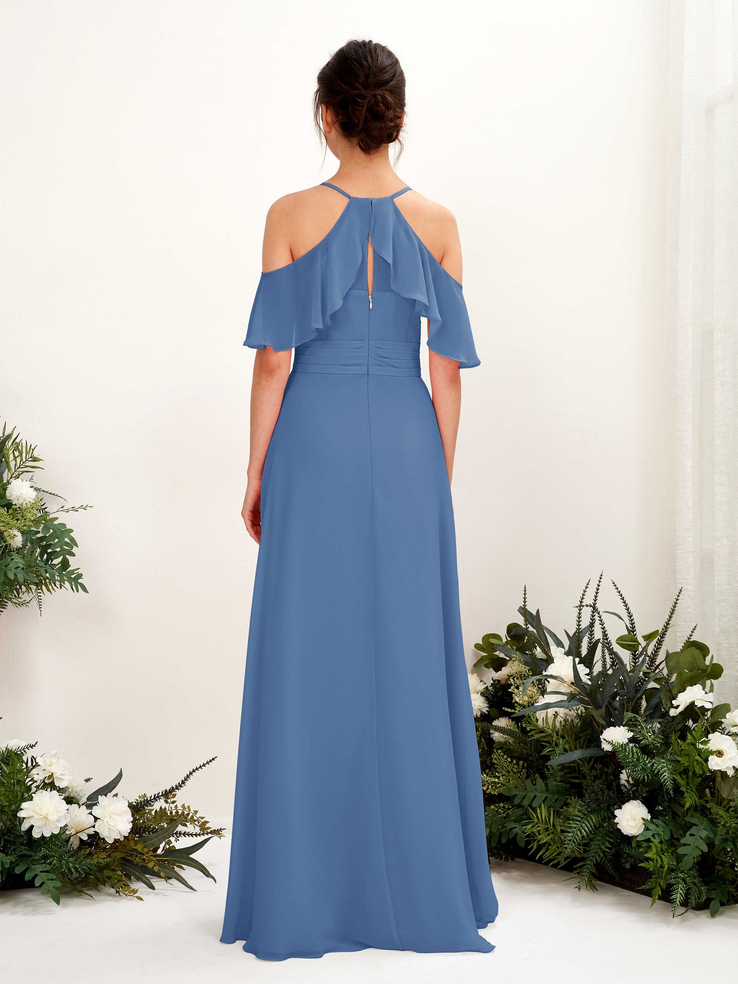 Orlane Dusty Blue Sleeveless Maxi Dress