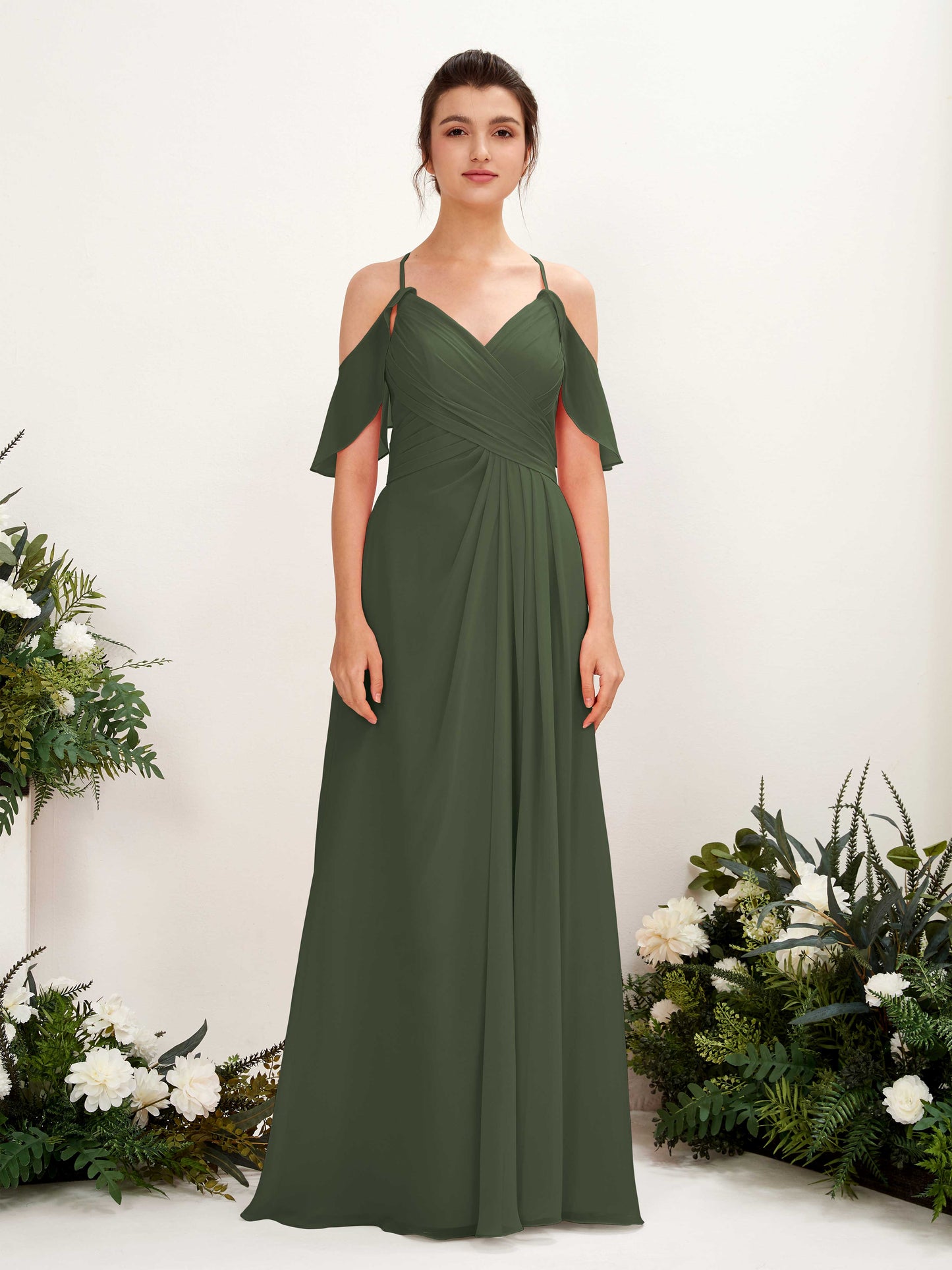 Orlane Martini Olive Sleeveless Maxi Dress