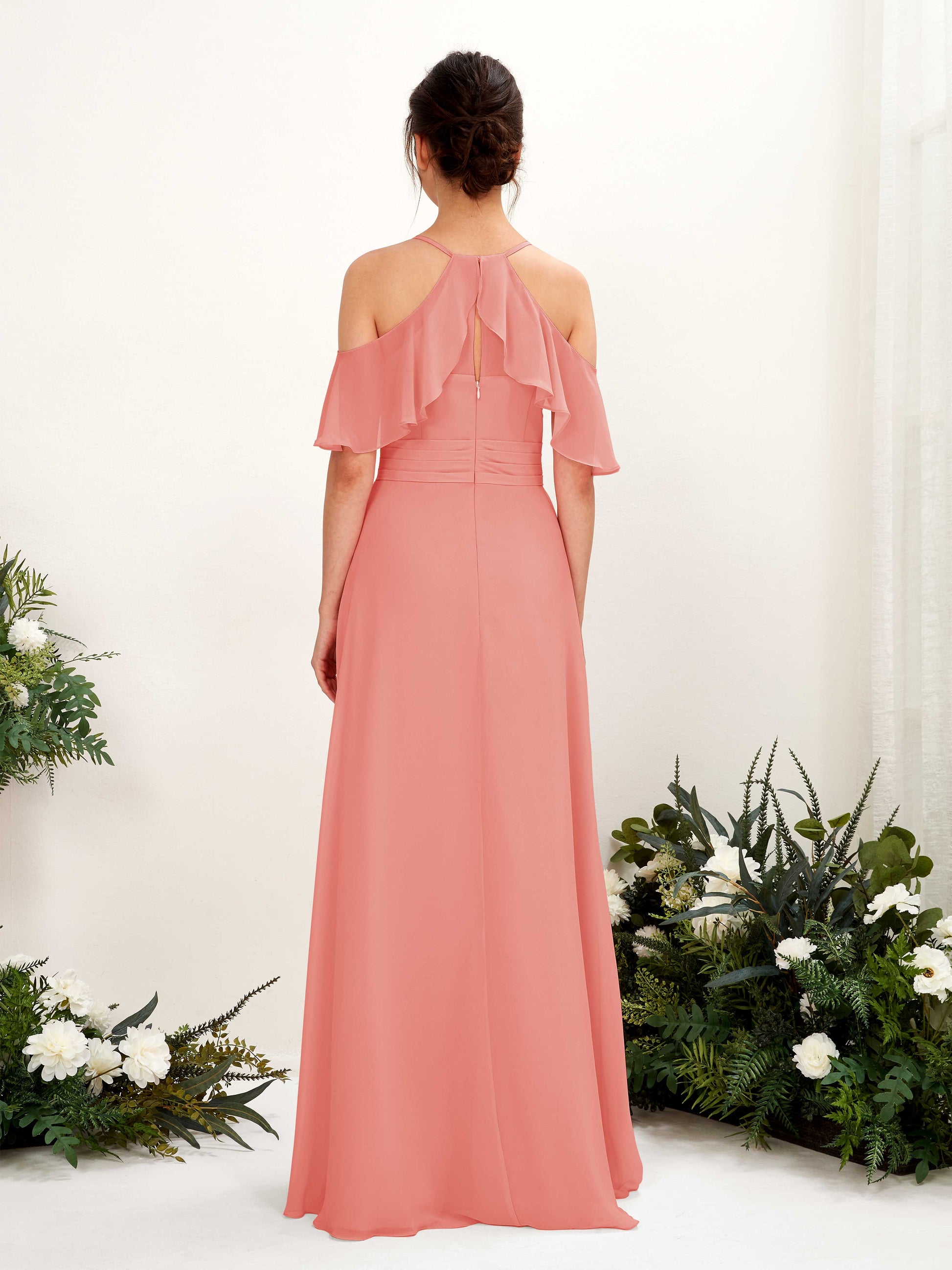 Orlane Peach Pink Sleeveless Maxi Dress