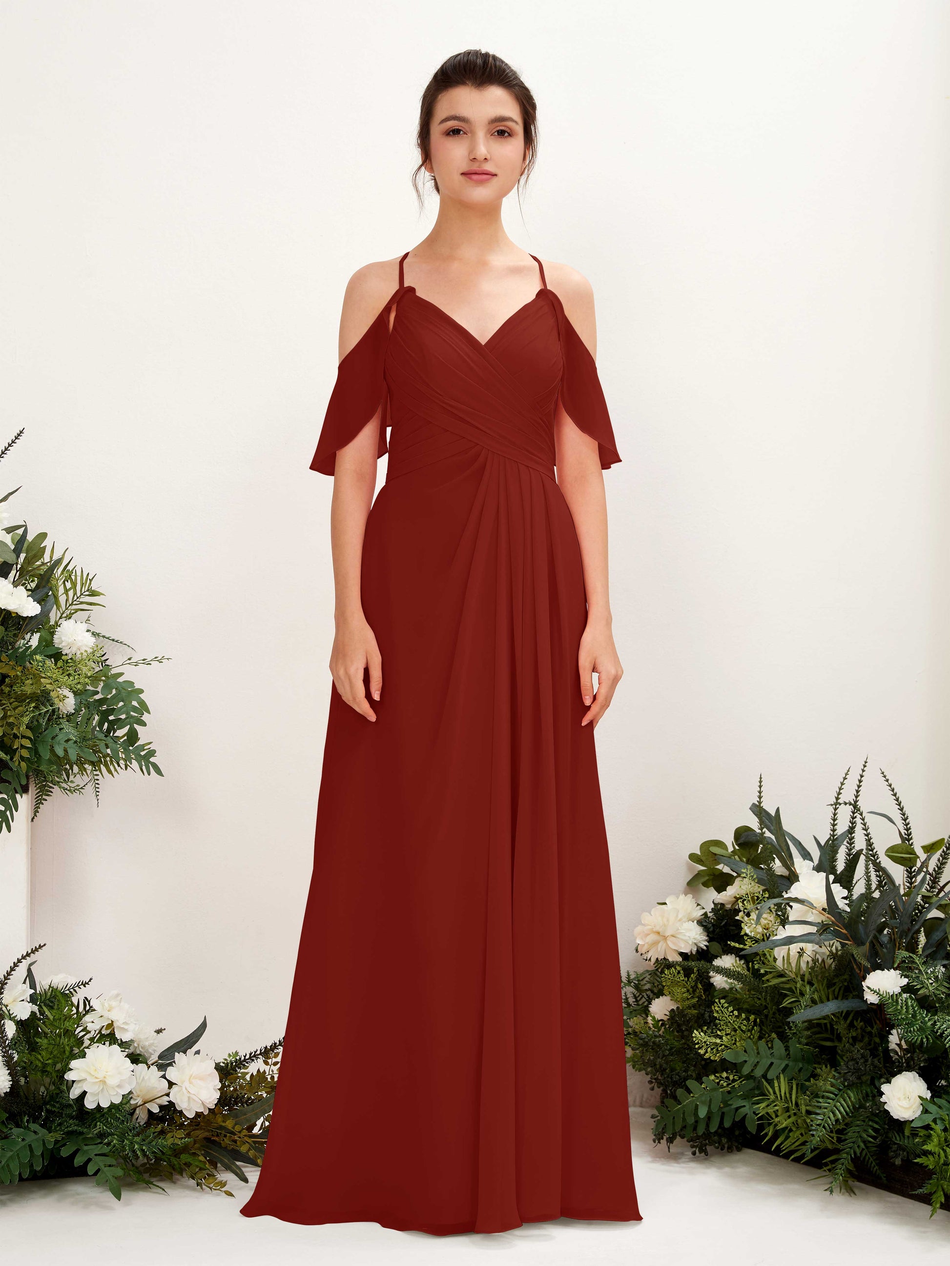 Orlane Rust Sleeveless Maxi Dress