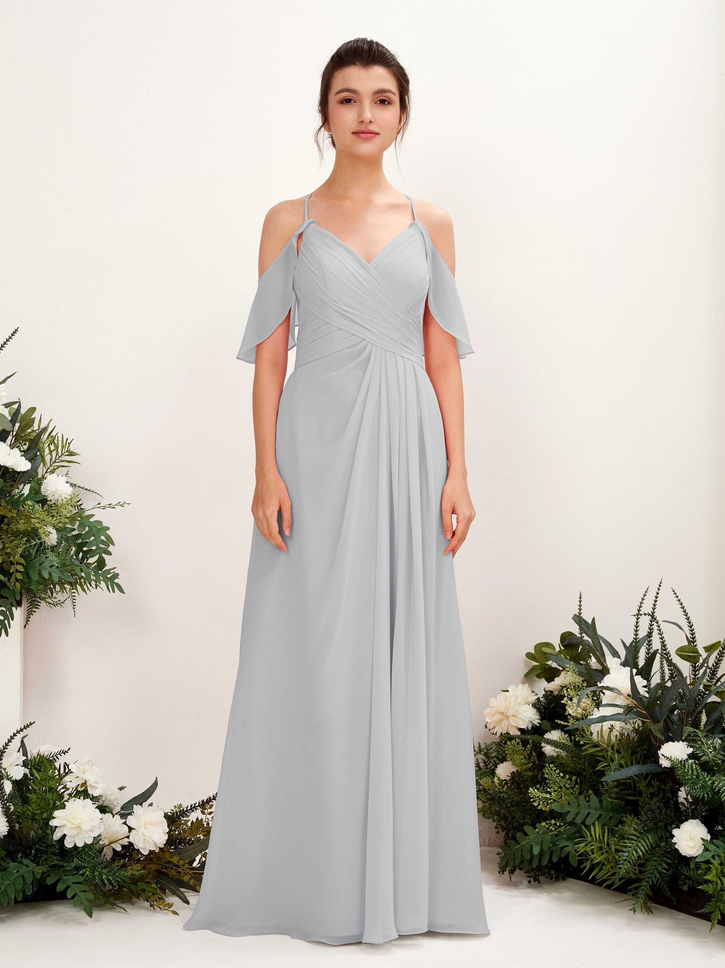 Orlane Silver Sleeveless Maxi Dress