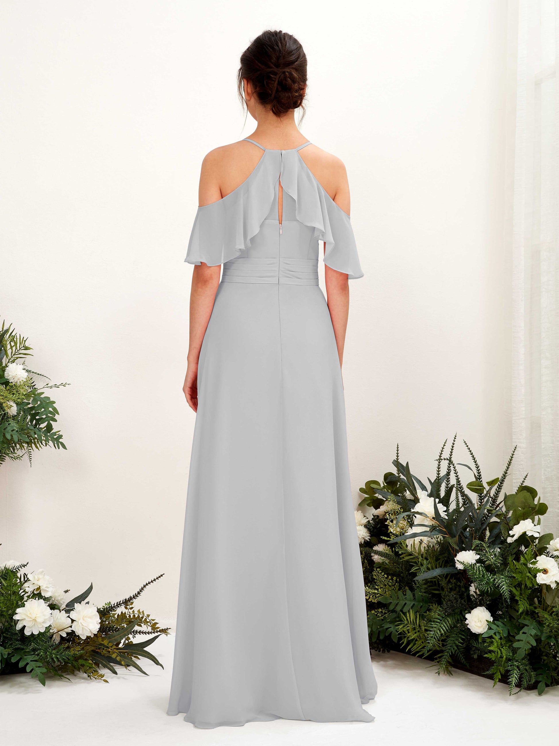 Orlane Silver Sleeveless Maxi Dress