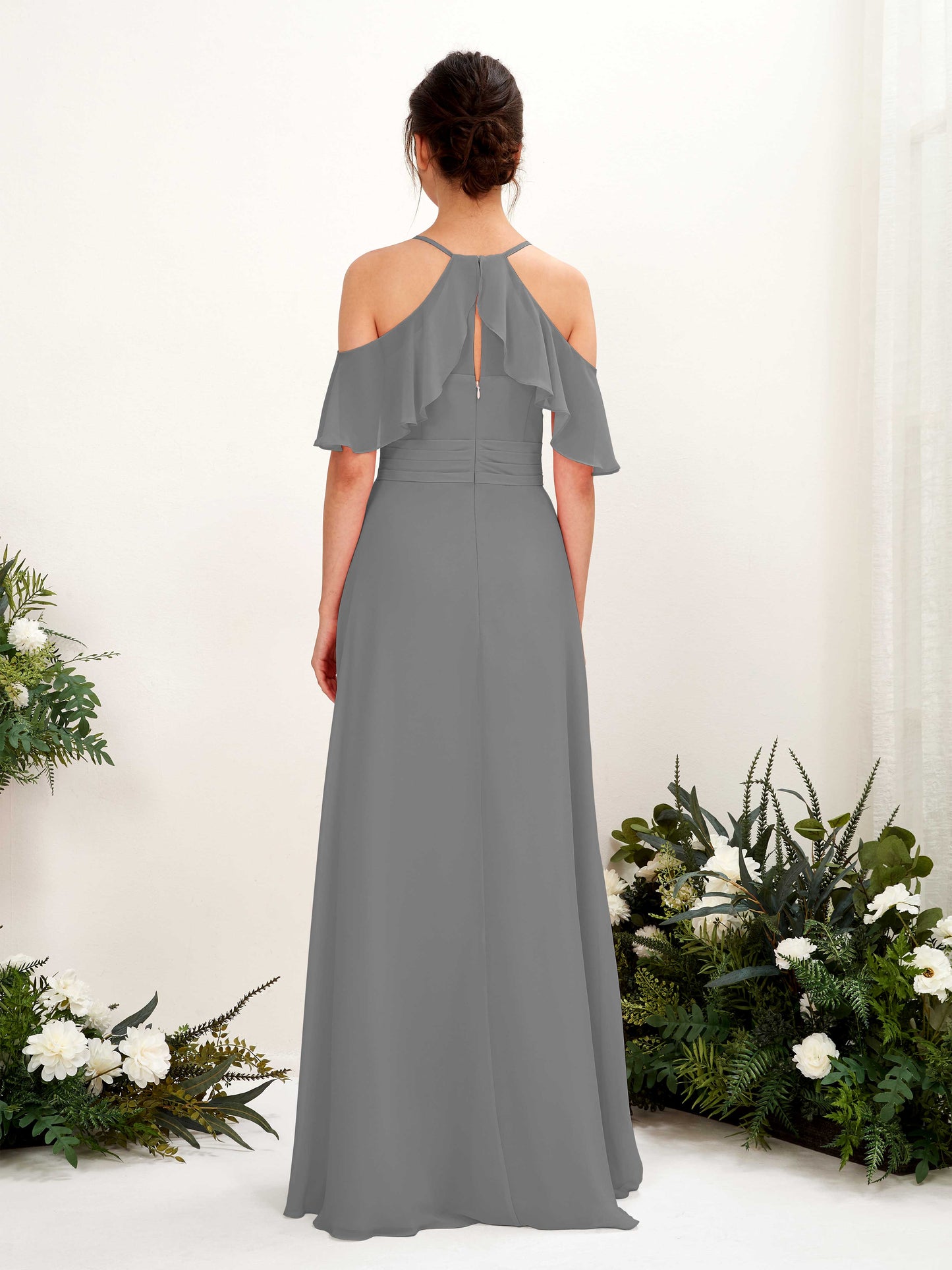 Orlane Steel Gray Sleeveless Maxi Dress