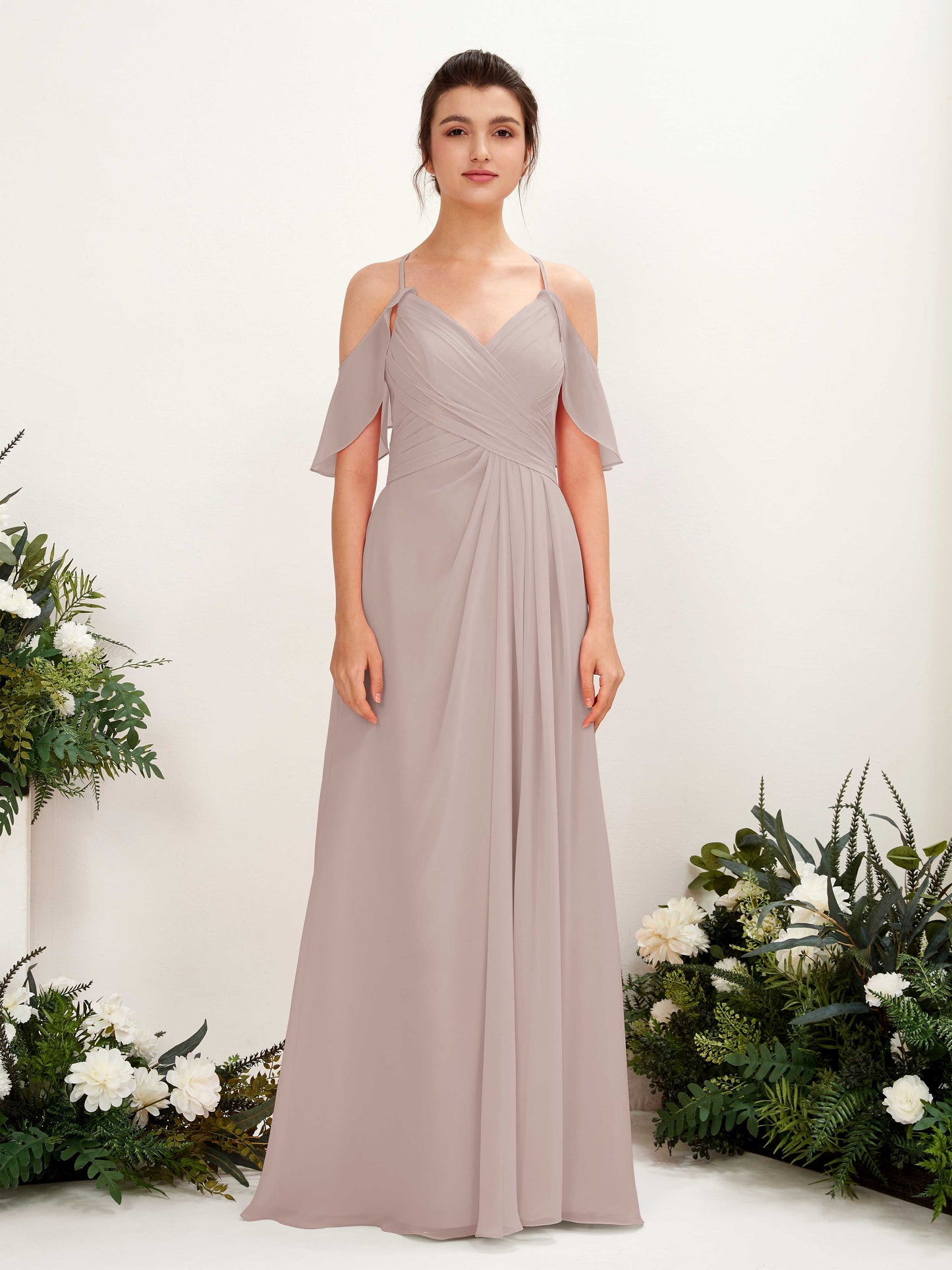 Orlane Taupe Sleeveless Maxi Dress