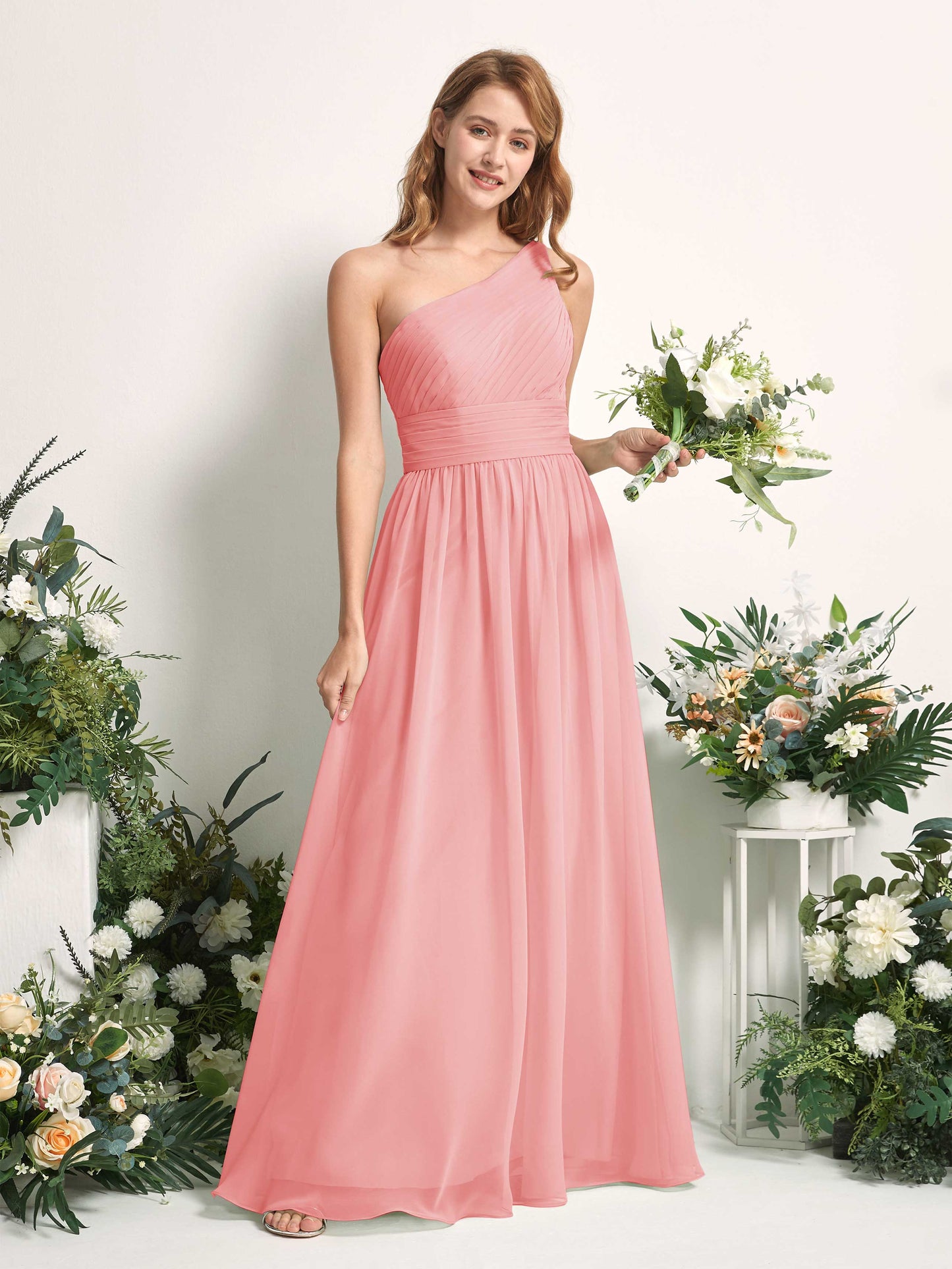 Pandora Ballet Pink One Shoulder Maxi Dress