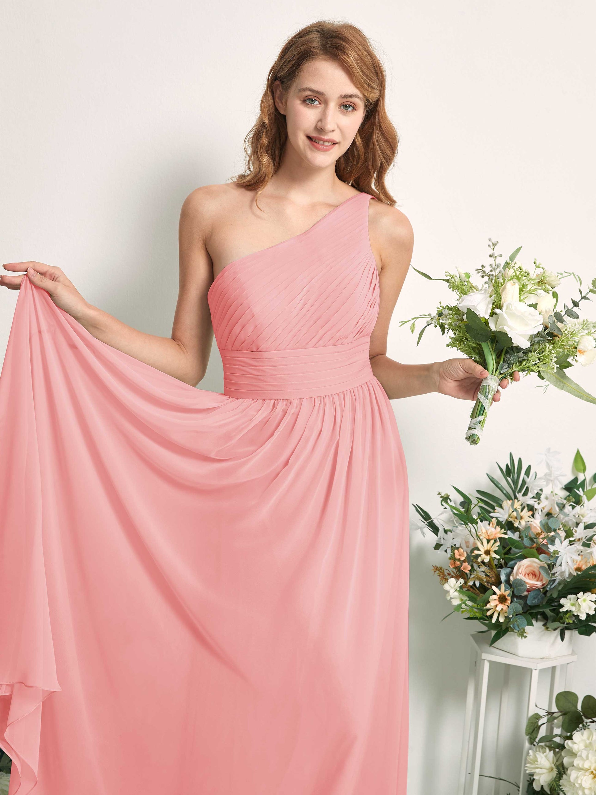 Pandora Ballet Pink One Shoulder Maxi Dress