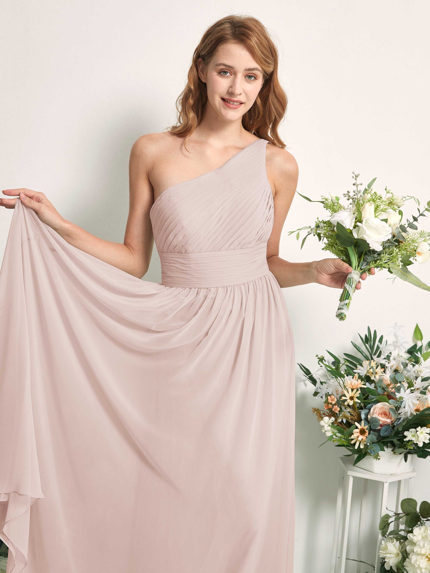 Pandora Biscotti One Shoulder Maxi Dress