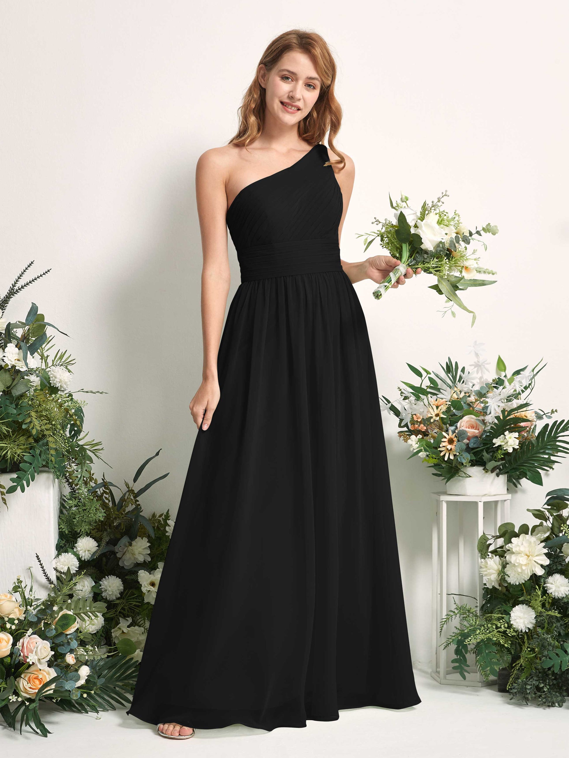 Pandora Black One Shoulder Maxi Dress