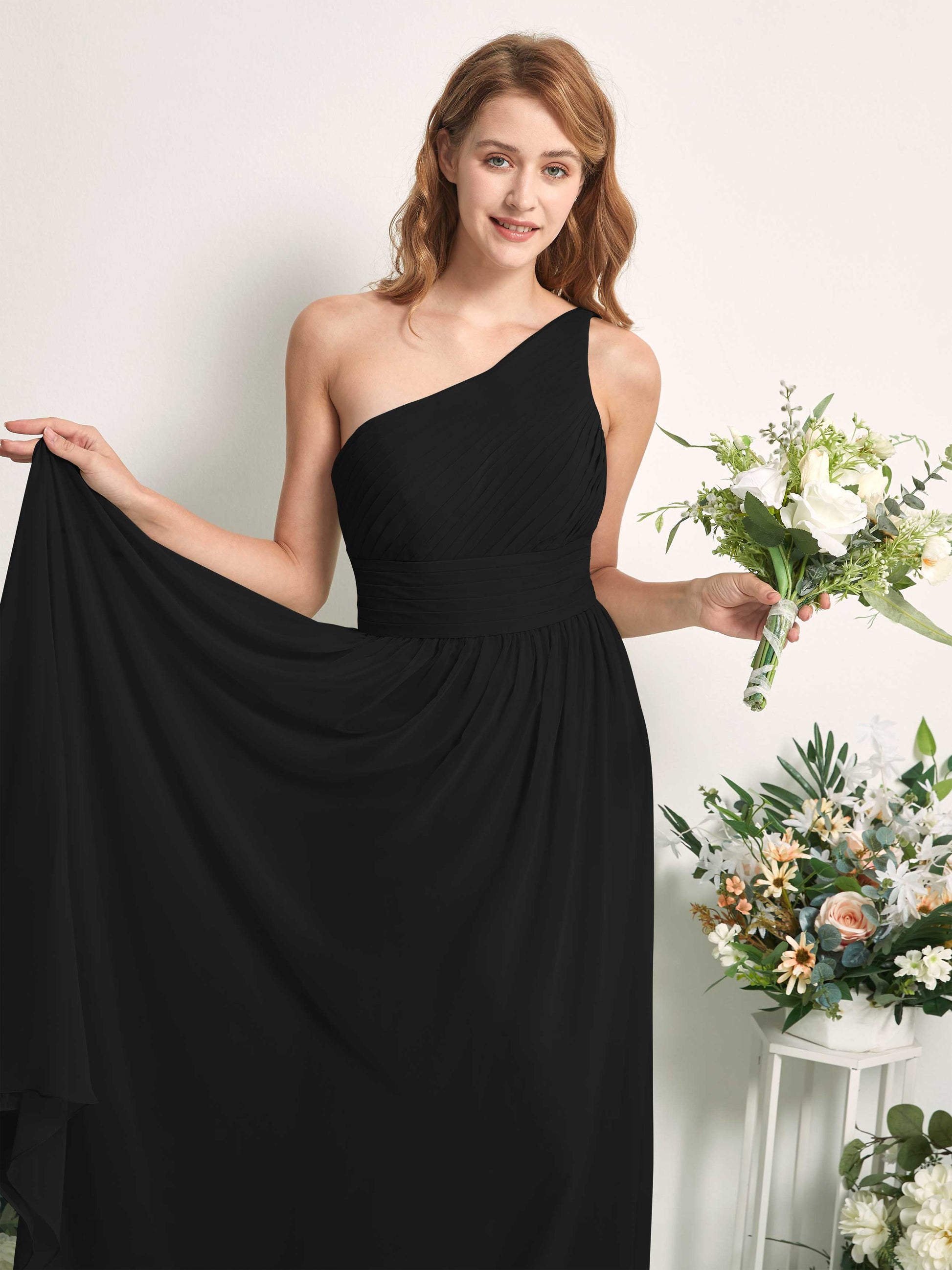 Pandora Black One Shoulder Maxi Dress