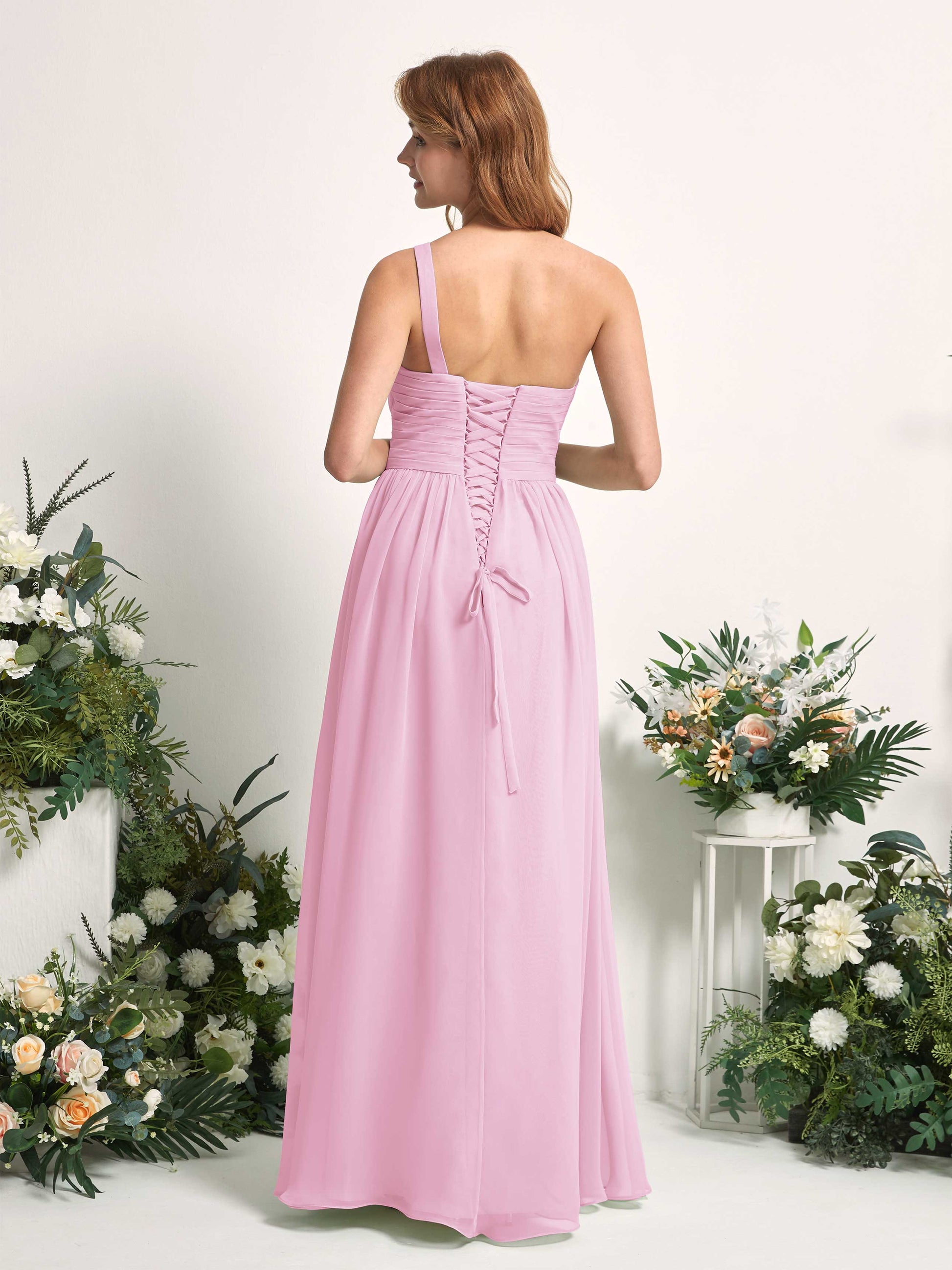 Pandora Candy Pink One Shoulder Maxi Dress