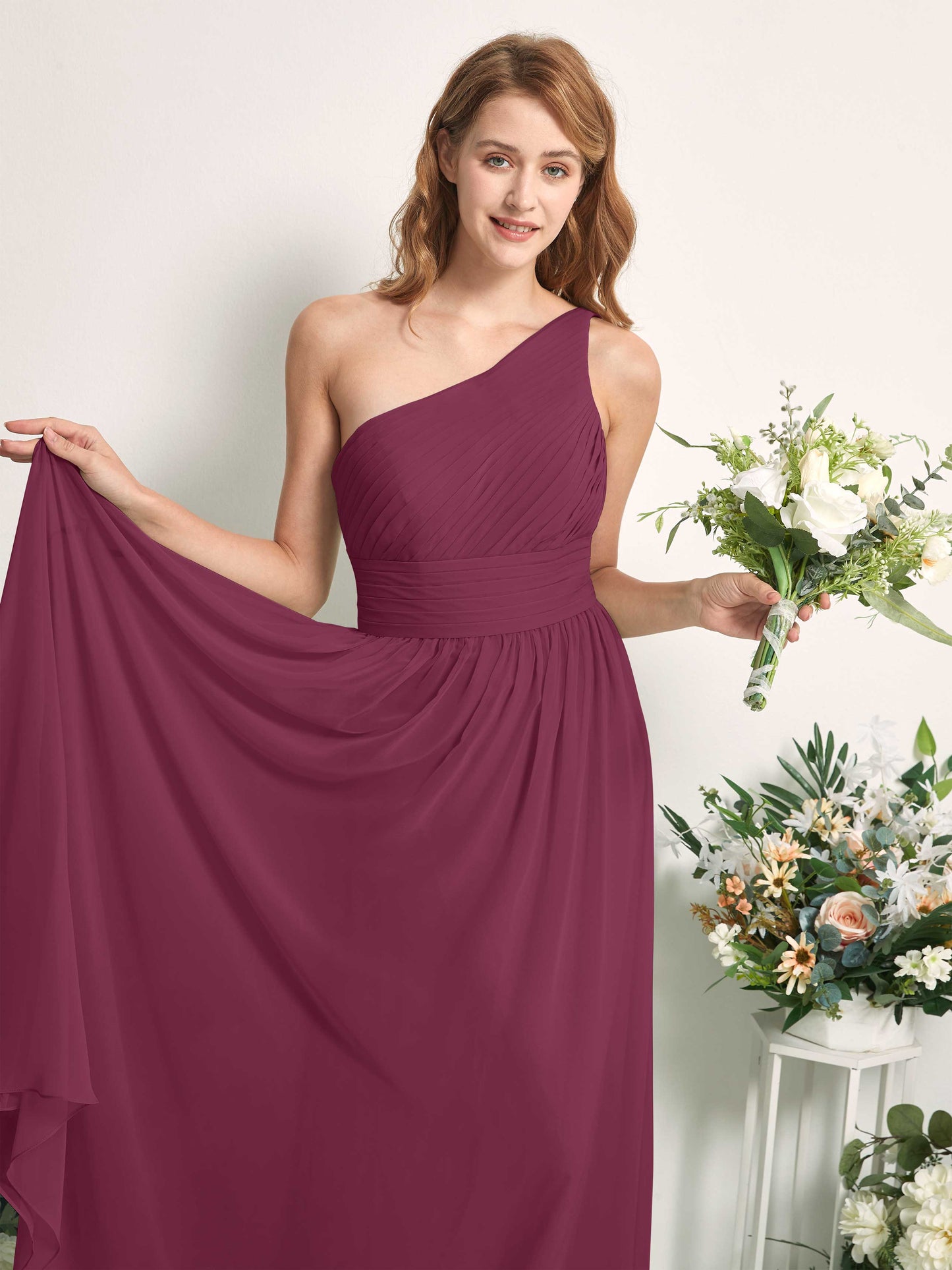 Pandora Chianti One Shoulder Maxi Dress