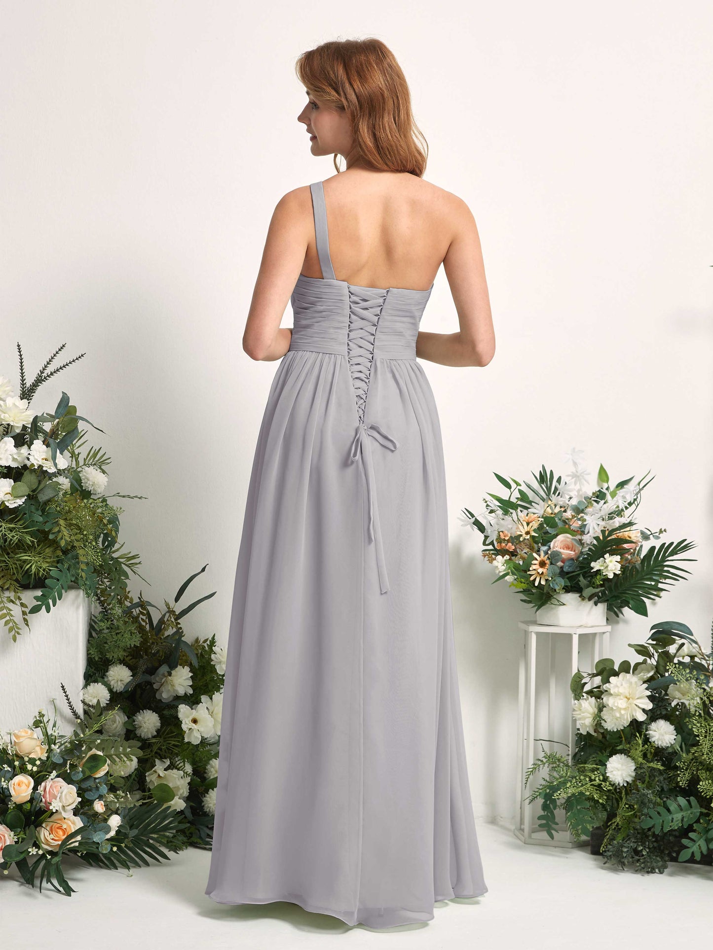 Pandora Dove One Shoulder Maxi Dress