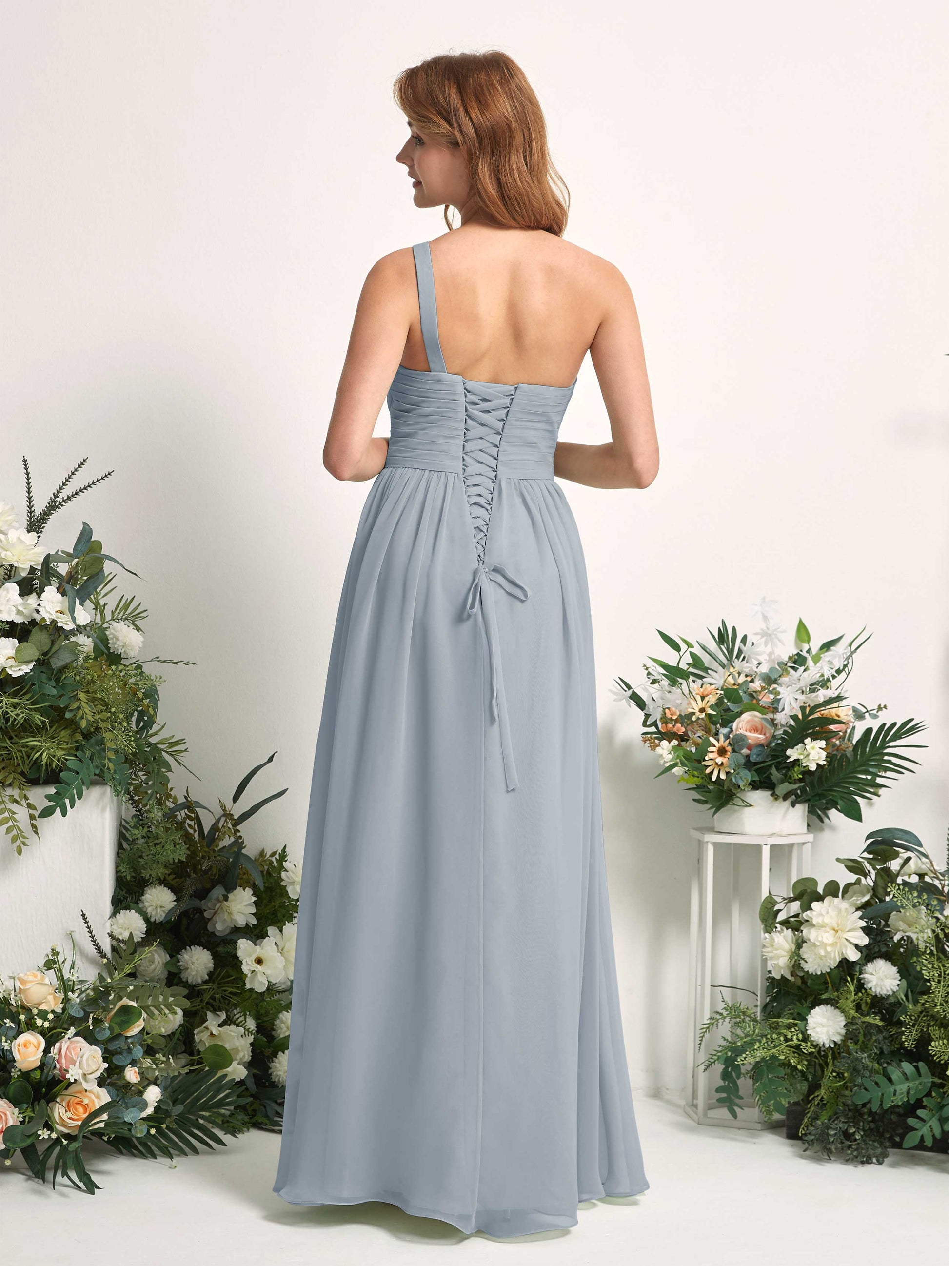 Pandora Dusty Blue-Upgrade One Shoulder Maxi Dress