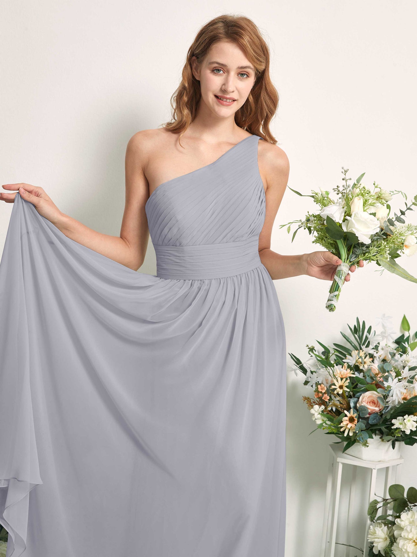 Pandora Dusty Lavender One Shoulder Maxi Dress