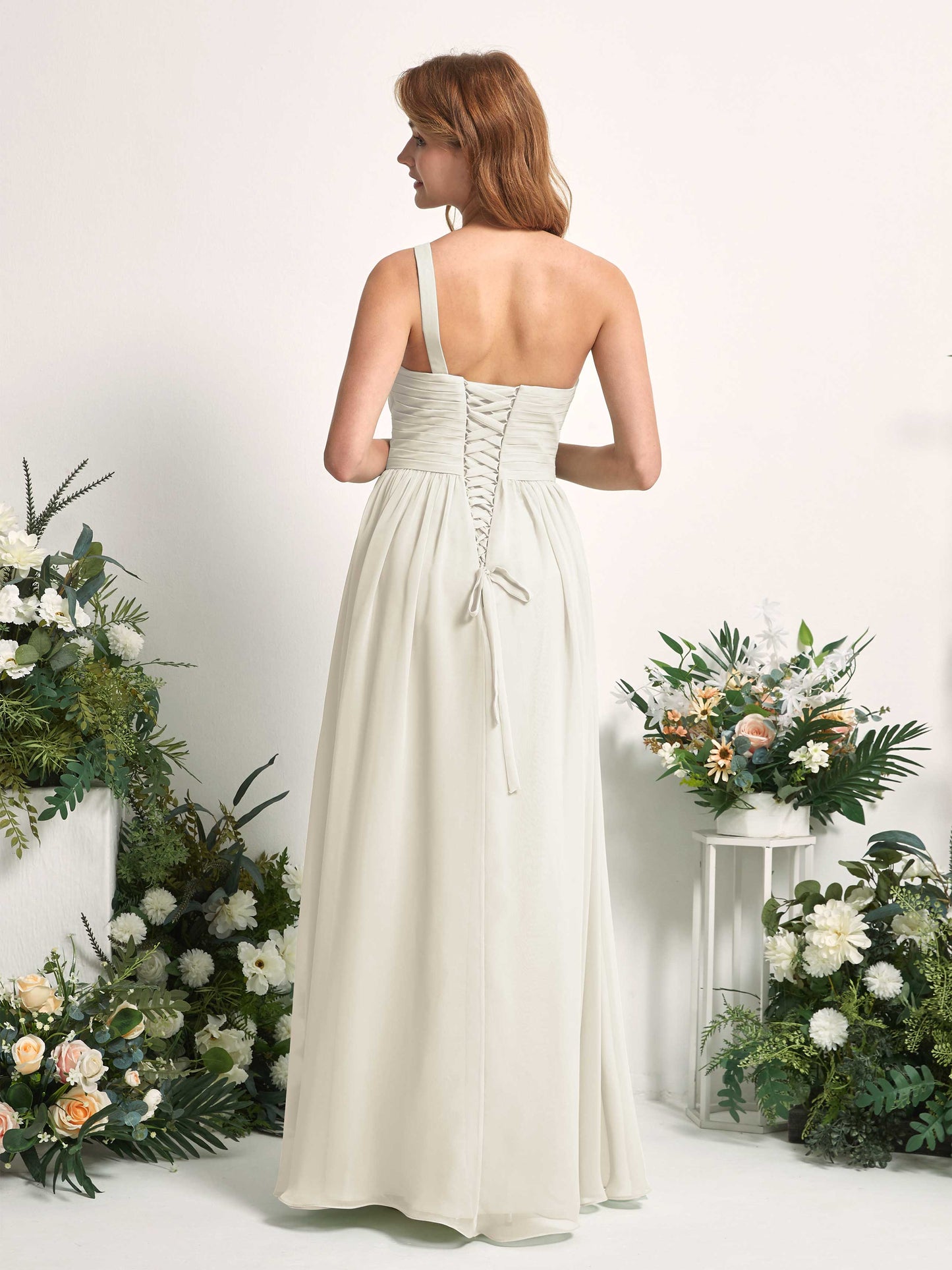 Pandora Ivory One Shoulder Maxi Dress