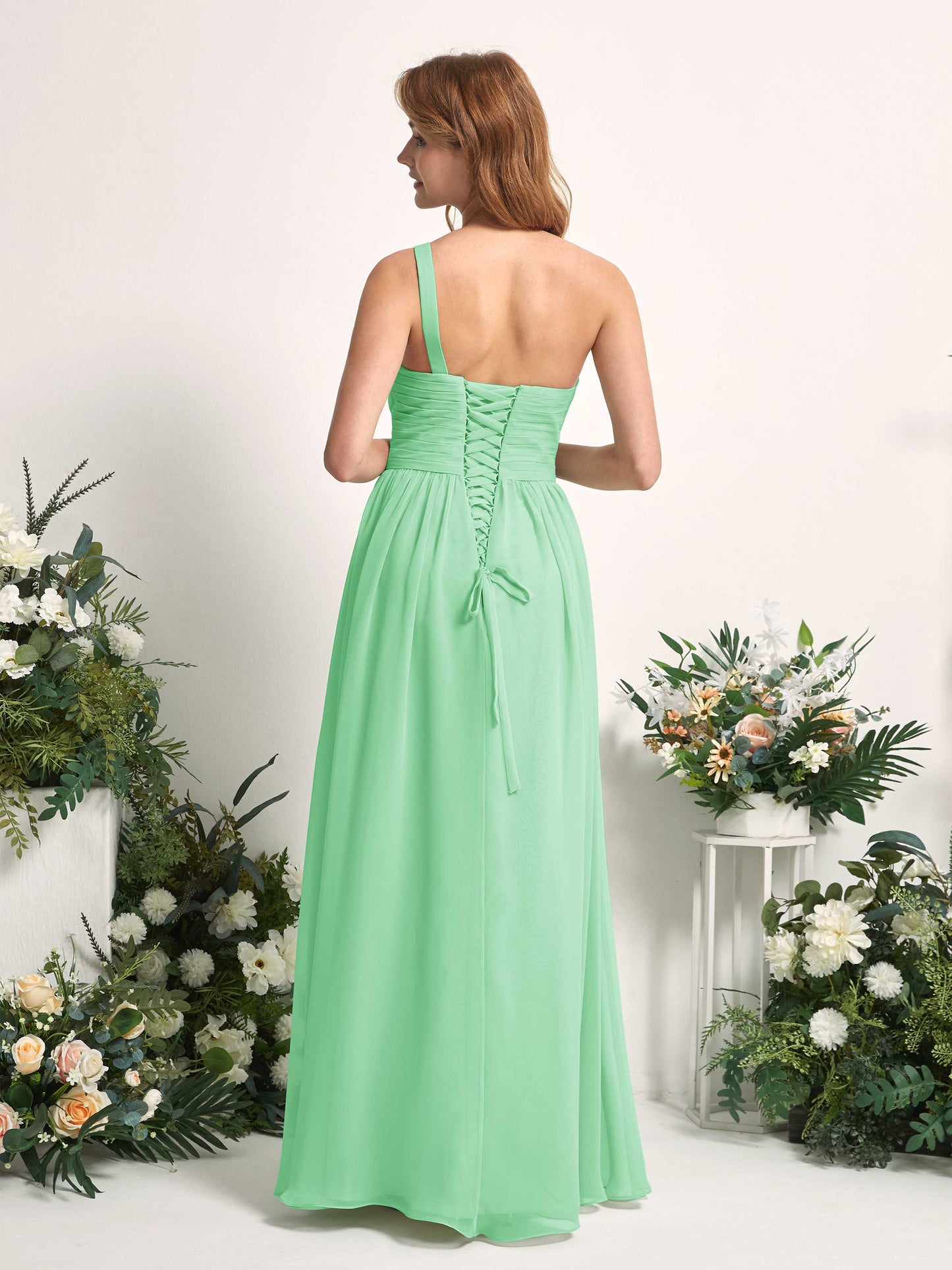 Pandora Mint Green One Shoulder Maxi Dress