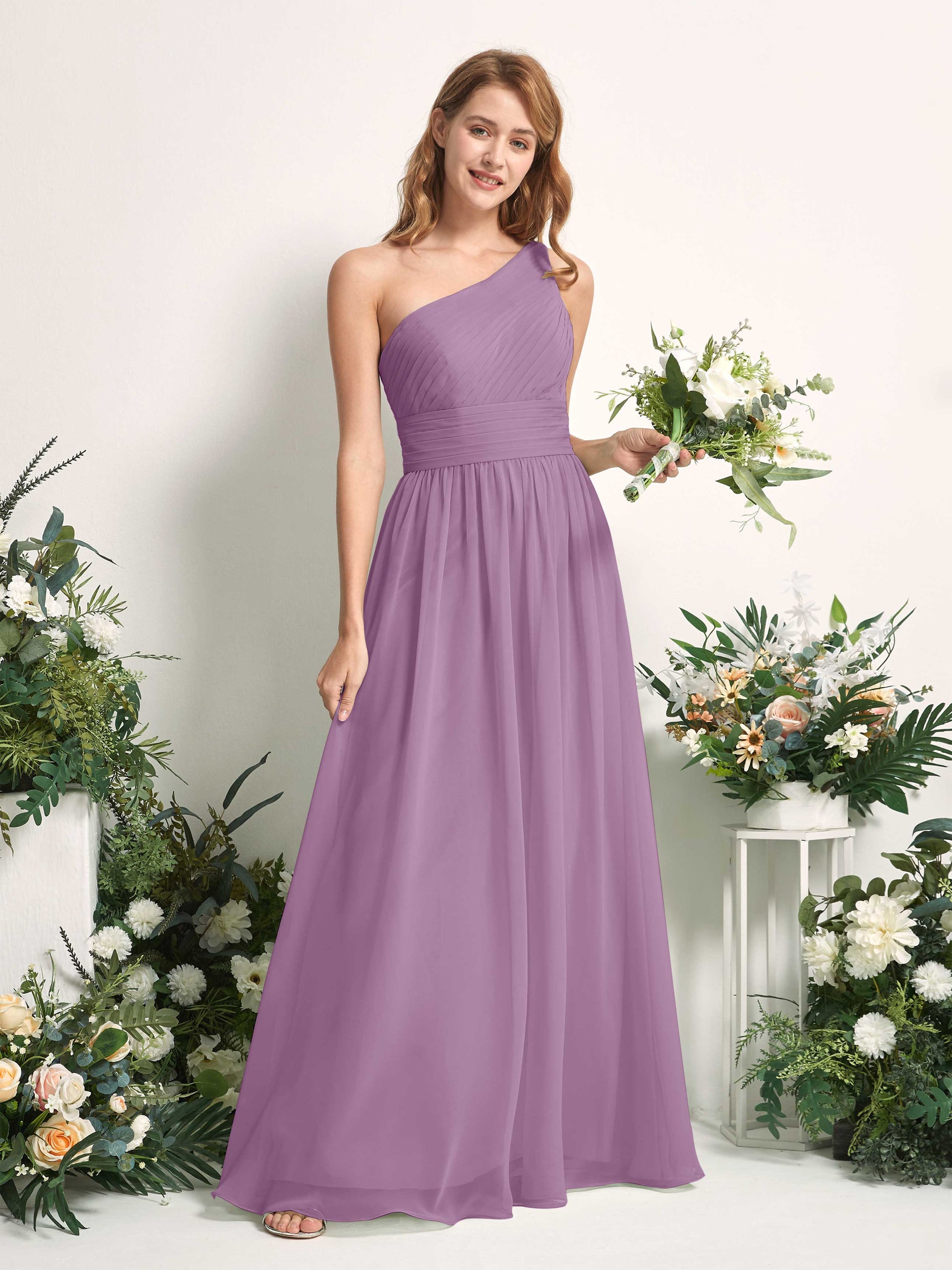 Pandora Orchid Mist One Shoulder Maxi Dress