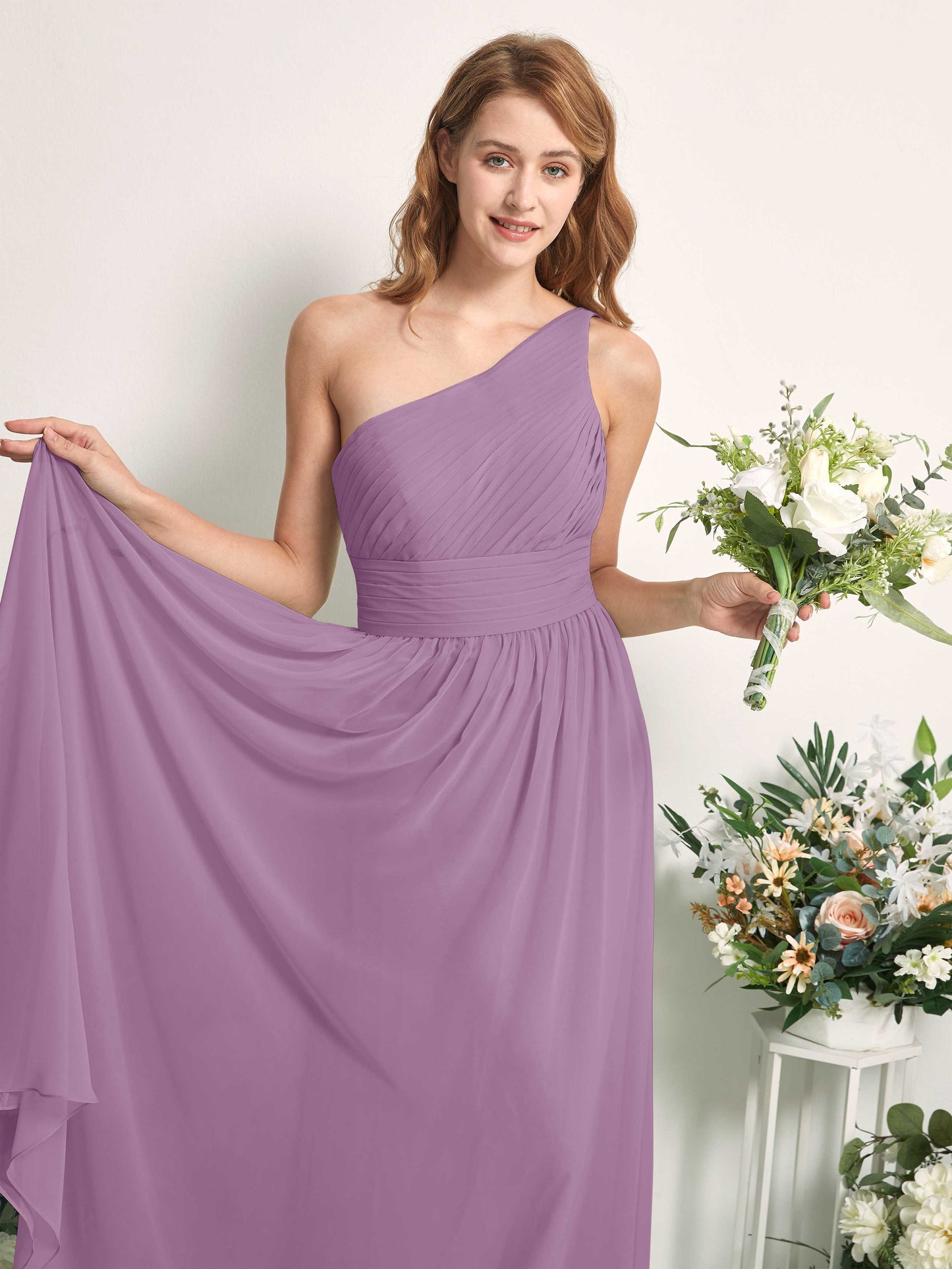 Pandora Orchid Mist One Shoulder Maxi Dress