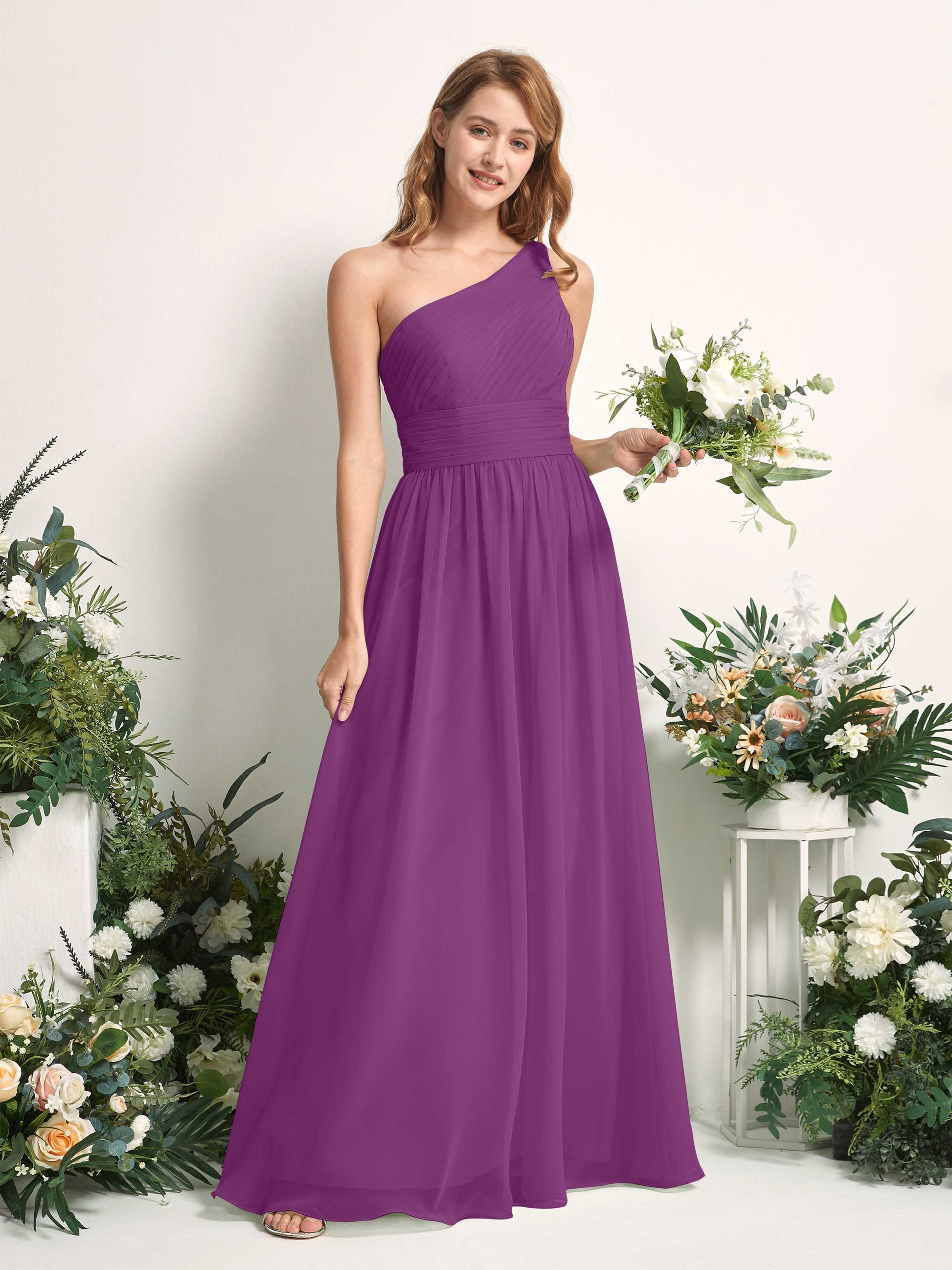 Pandora Purple One Shoulder Maxi Dress