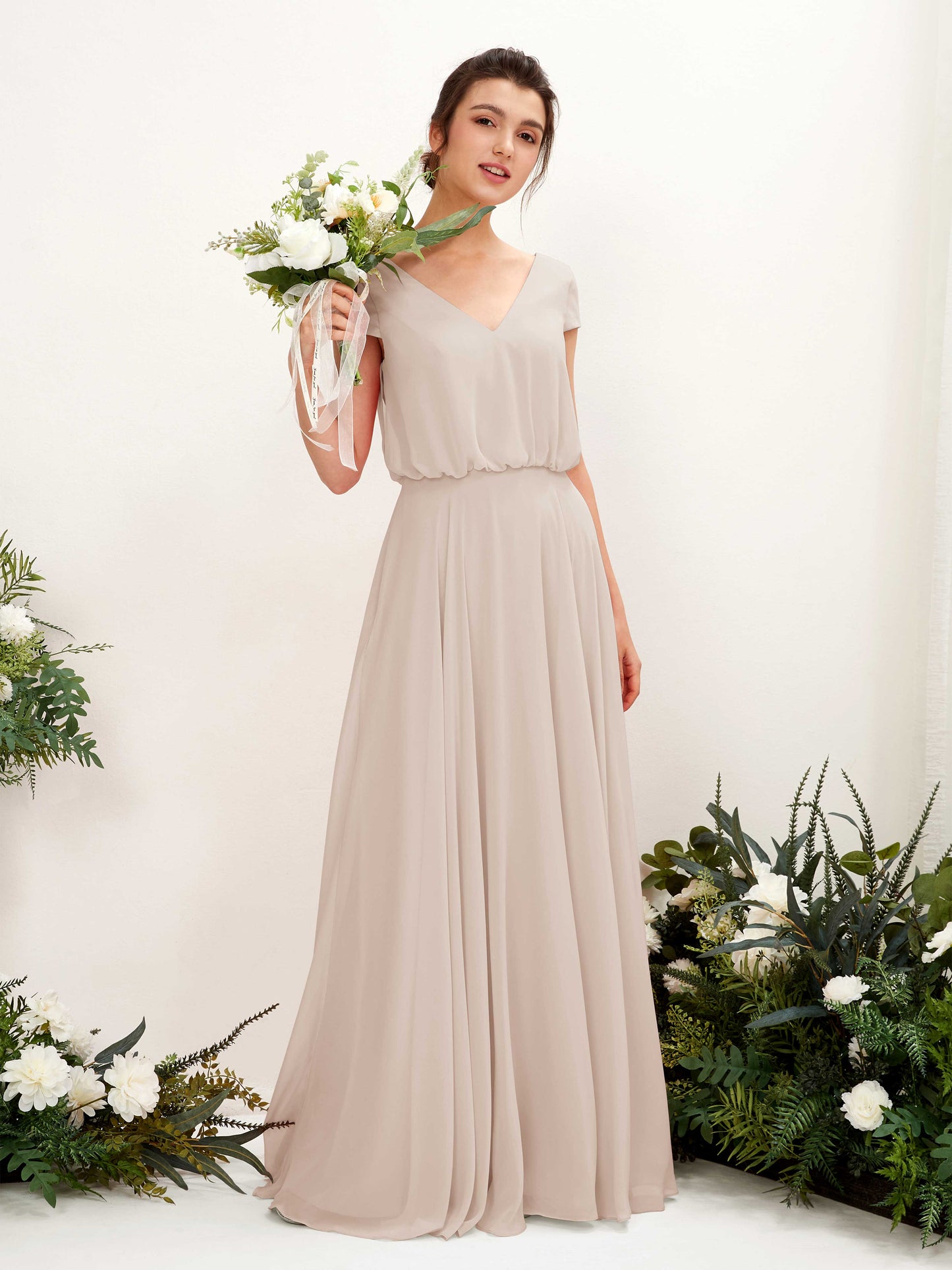 Pauline Champagne Maxi Dress