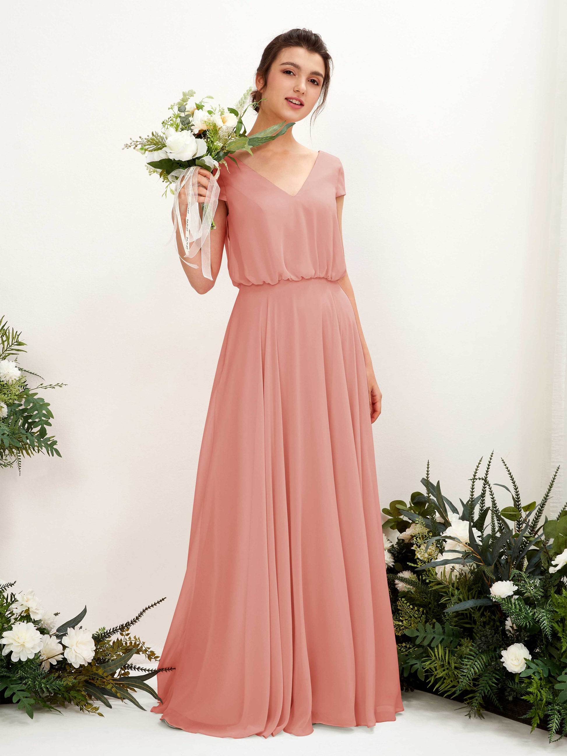 Pauline Champagne Rose Maxi Dress