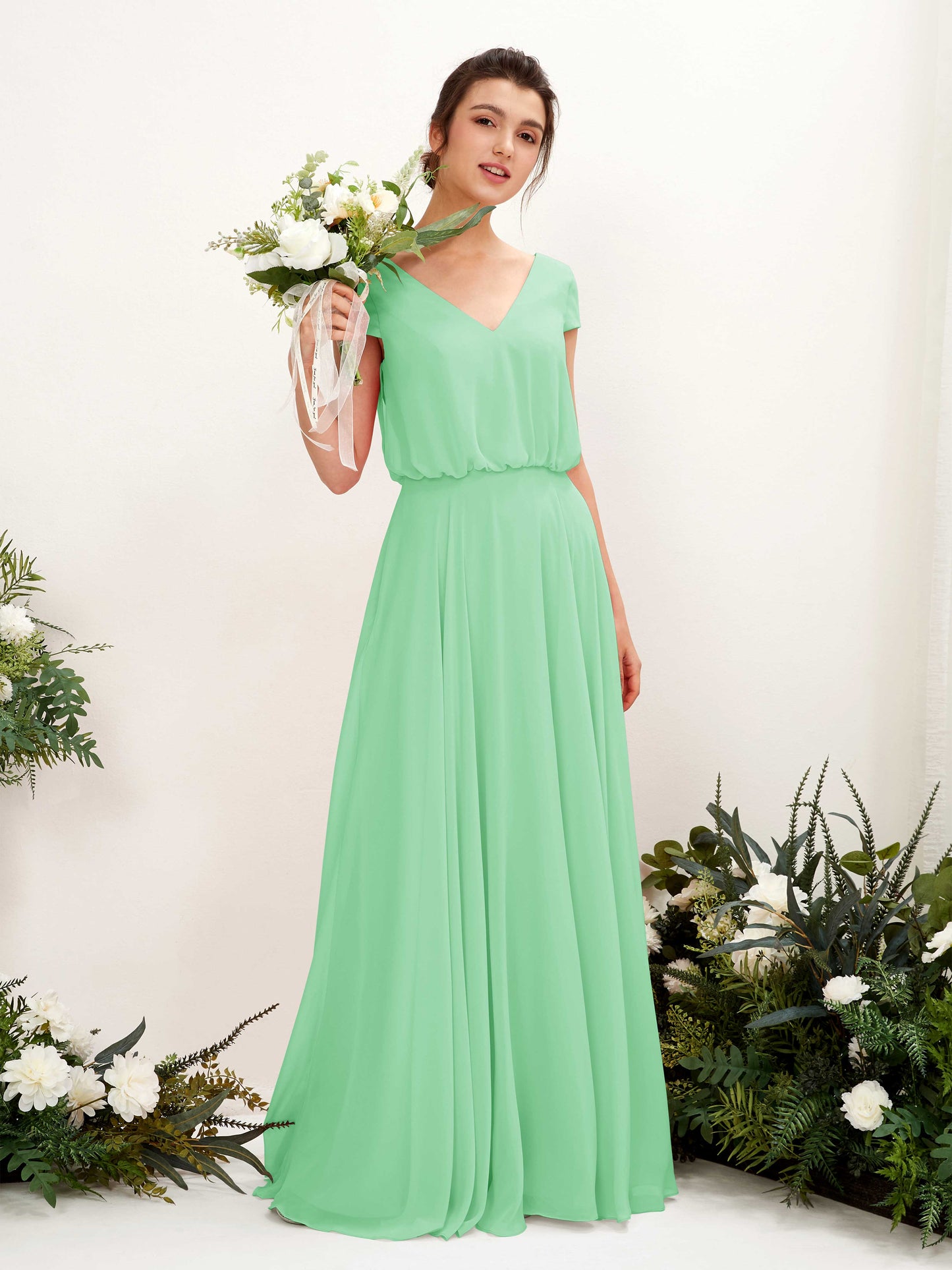 Pauline Mint Green Maxi Dress