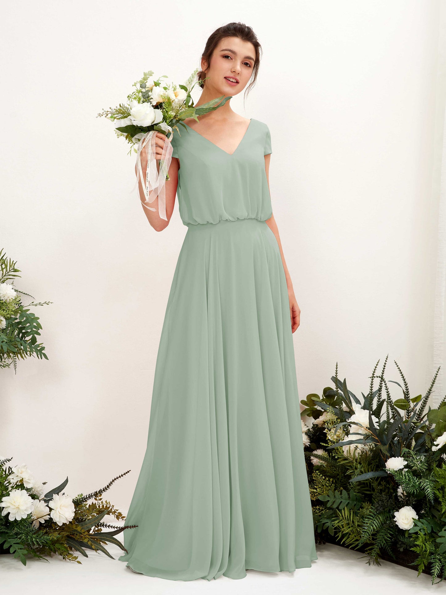 Pauline Sage Green Maxi Dress