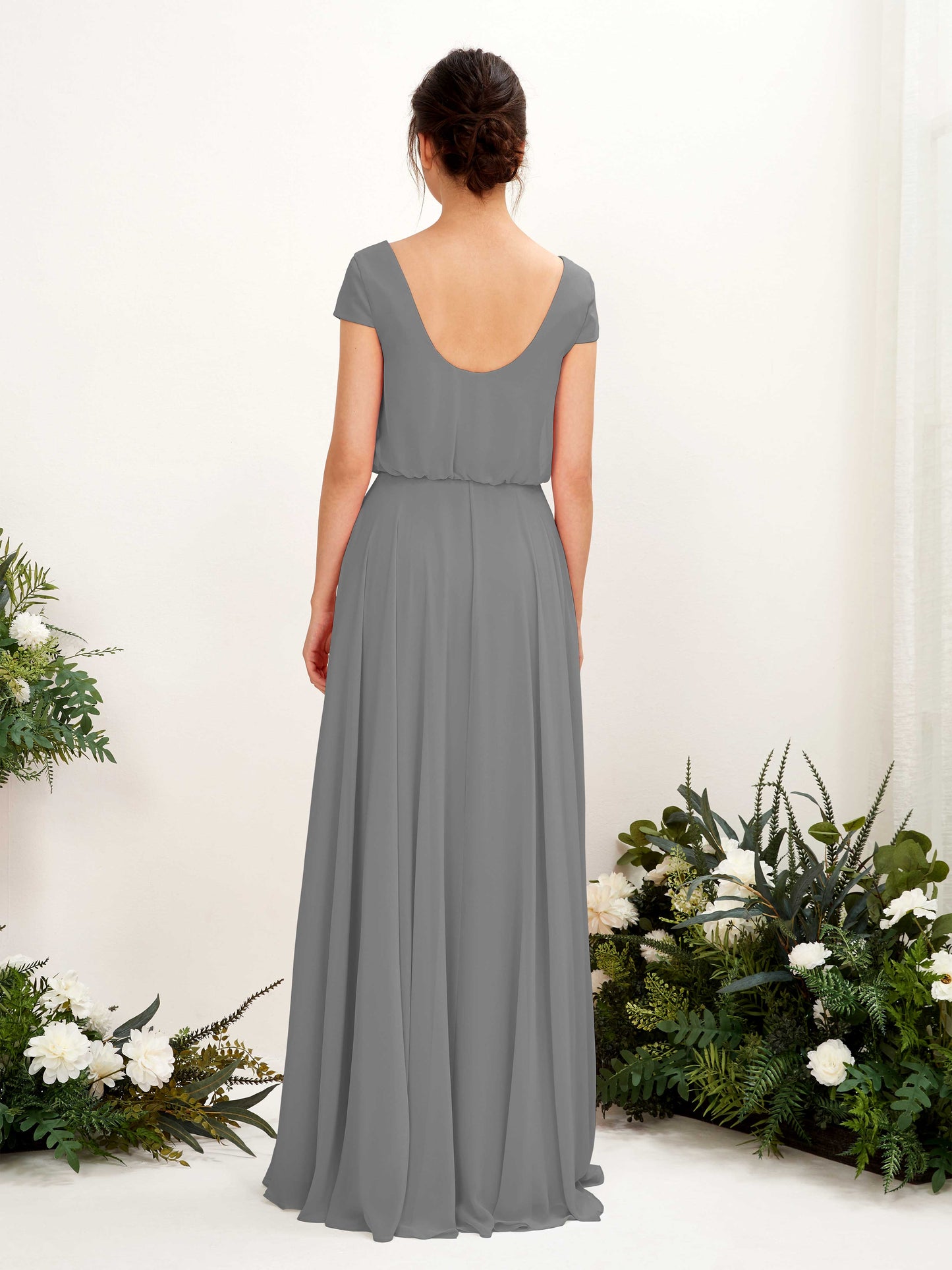 Pauline Steel Gray Maxi Dress