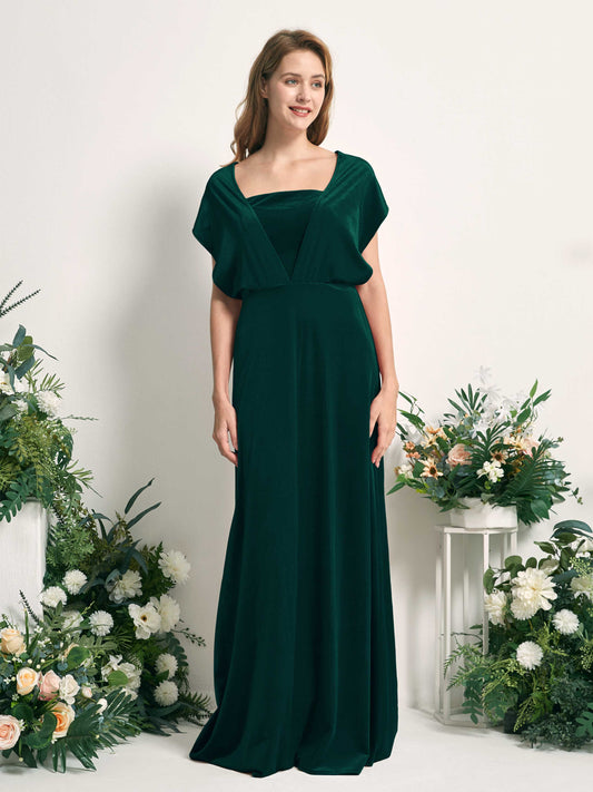 Prima Hunter Green Velvet Sleeveless Maxi Dress