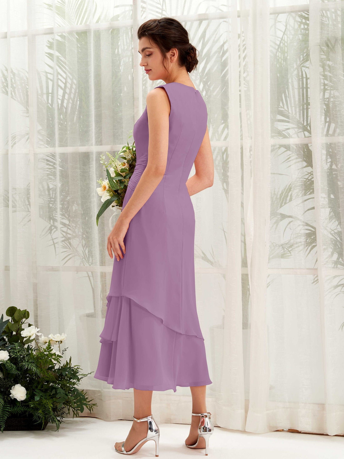 Raina Orchid Mist Sleeveless Midi Dress