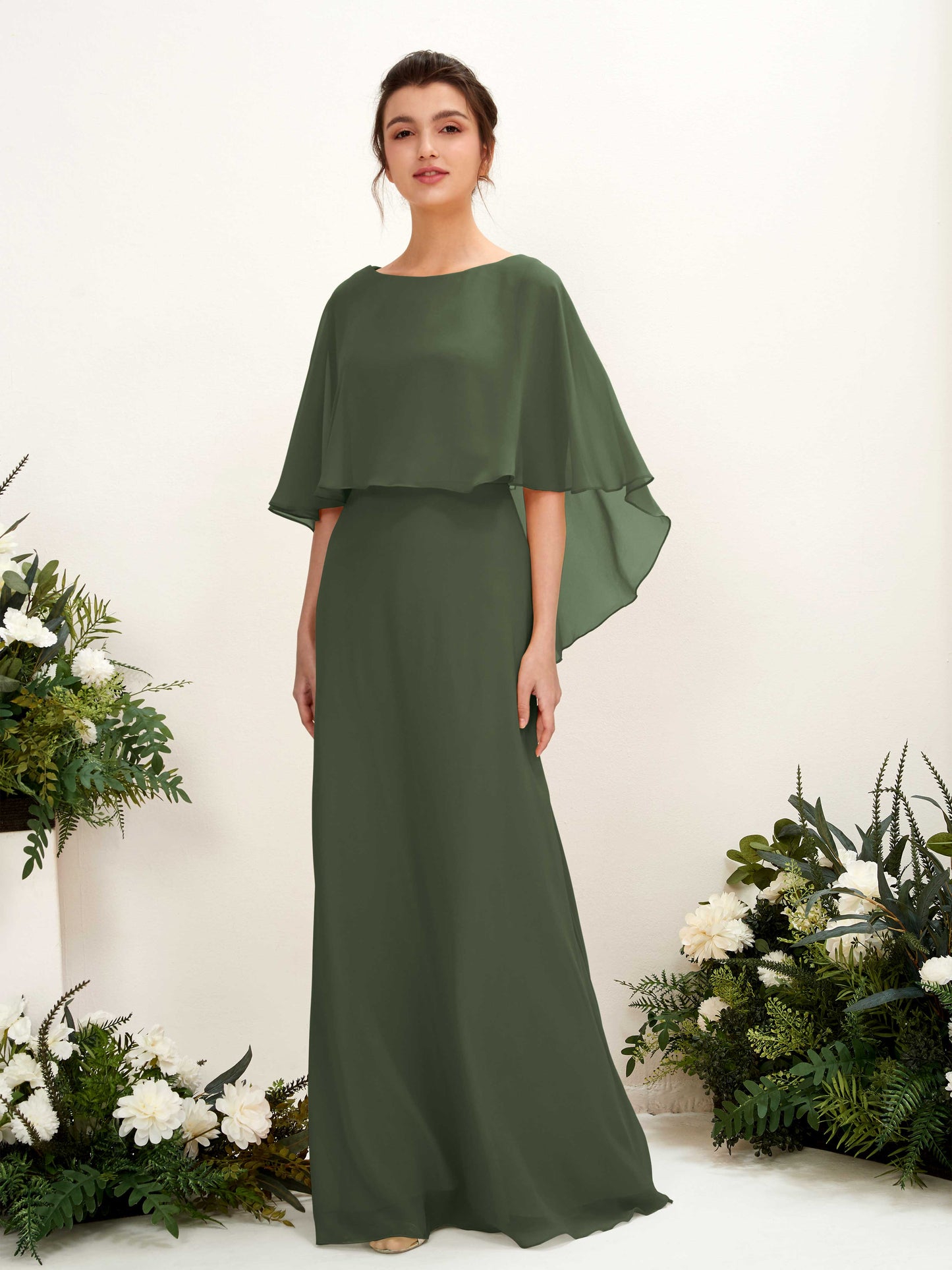 Savin Martini Olive Sleeveless Maxi Dress