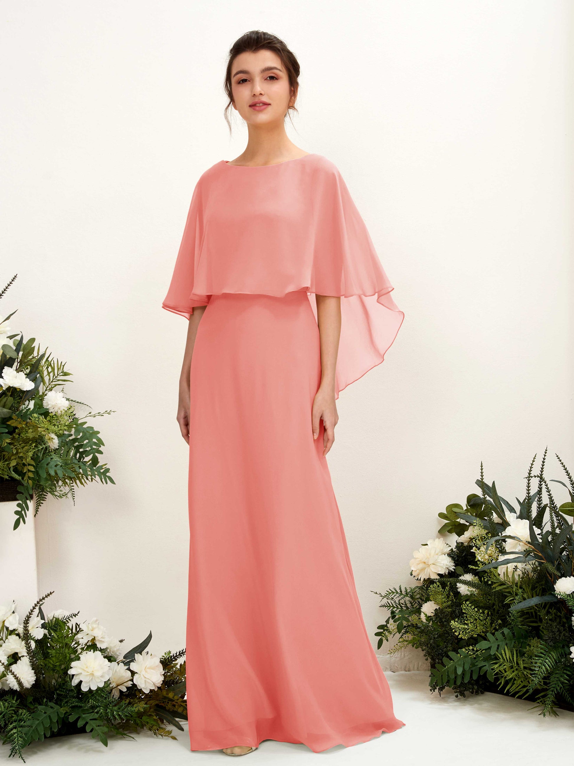 Savin Peach Pink Sleeveless Maxi Dress