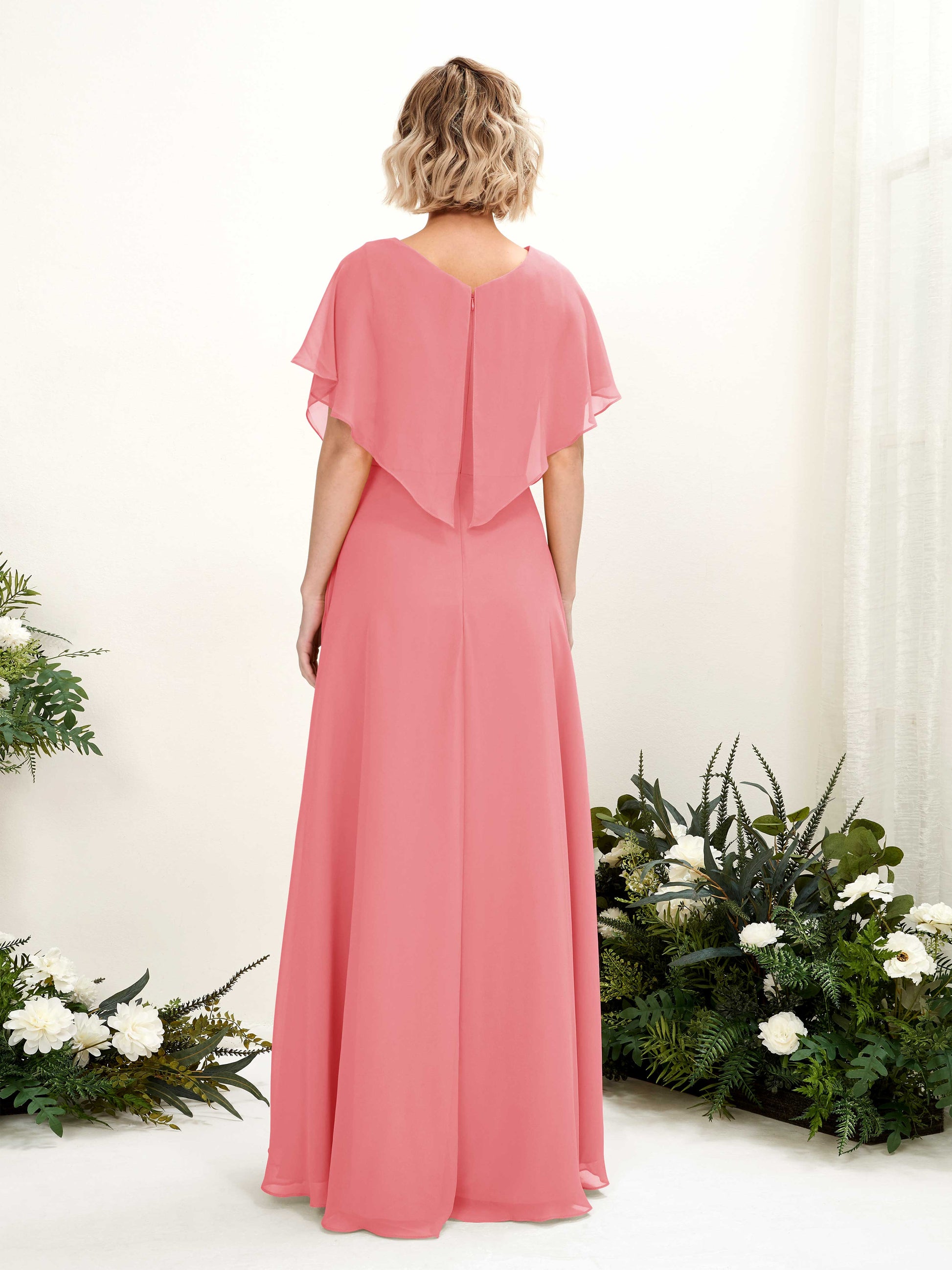 Soleil Coral Pink Maxi Dress