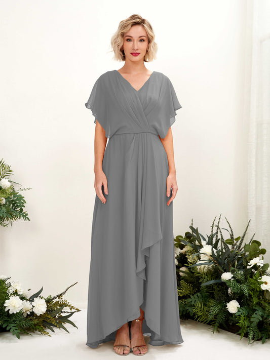 Soleil Steel Gray Maxi Dress