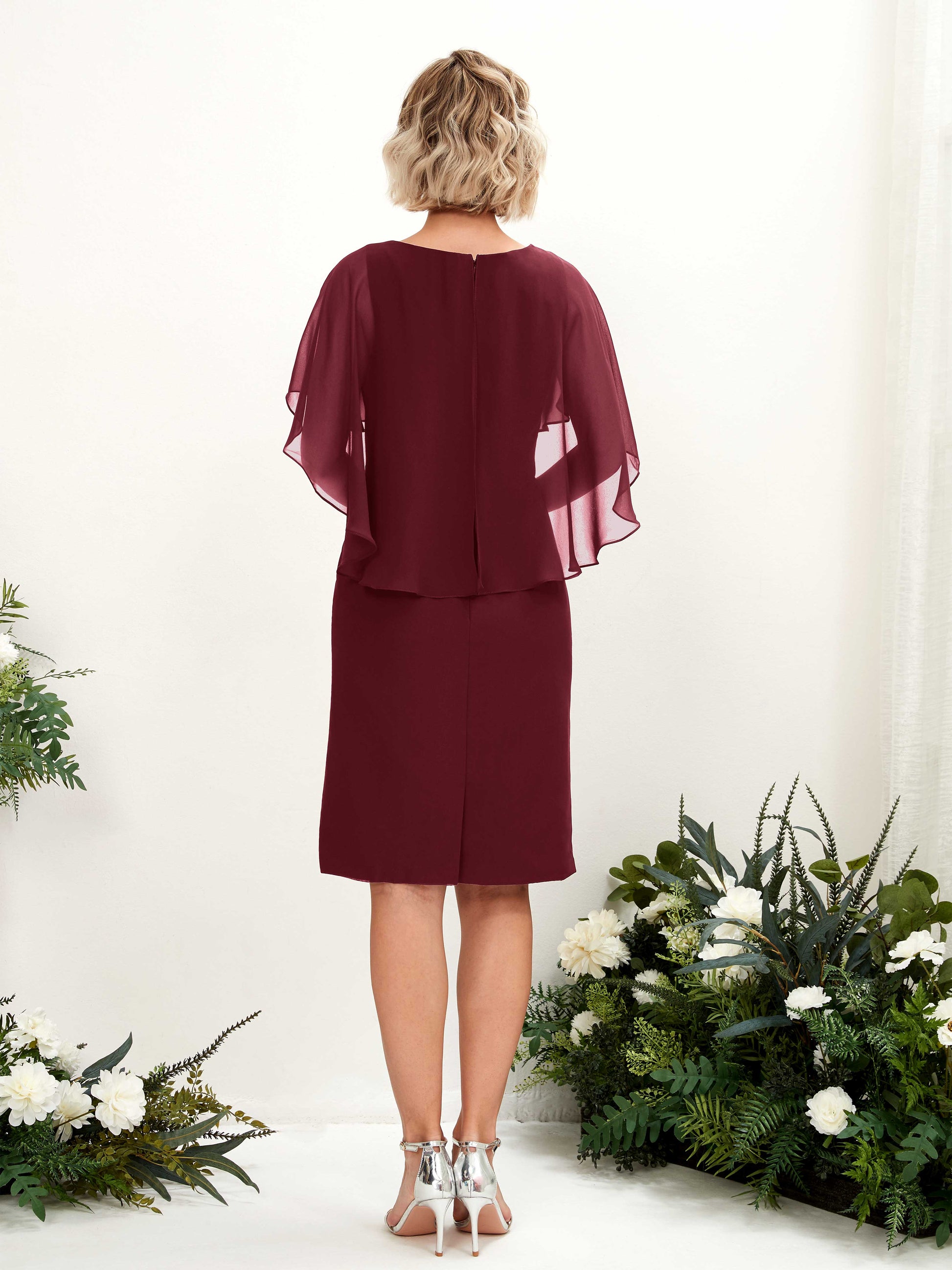 Tey Burgundy Midi Dress