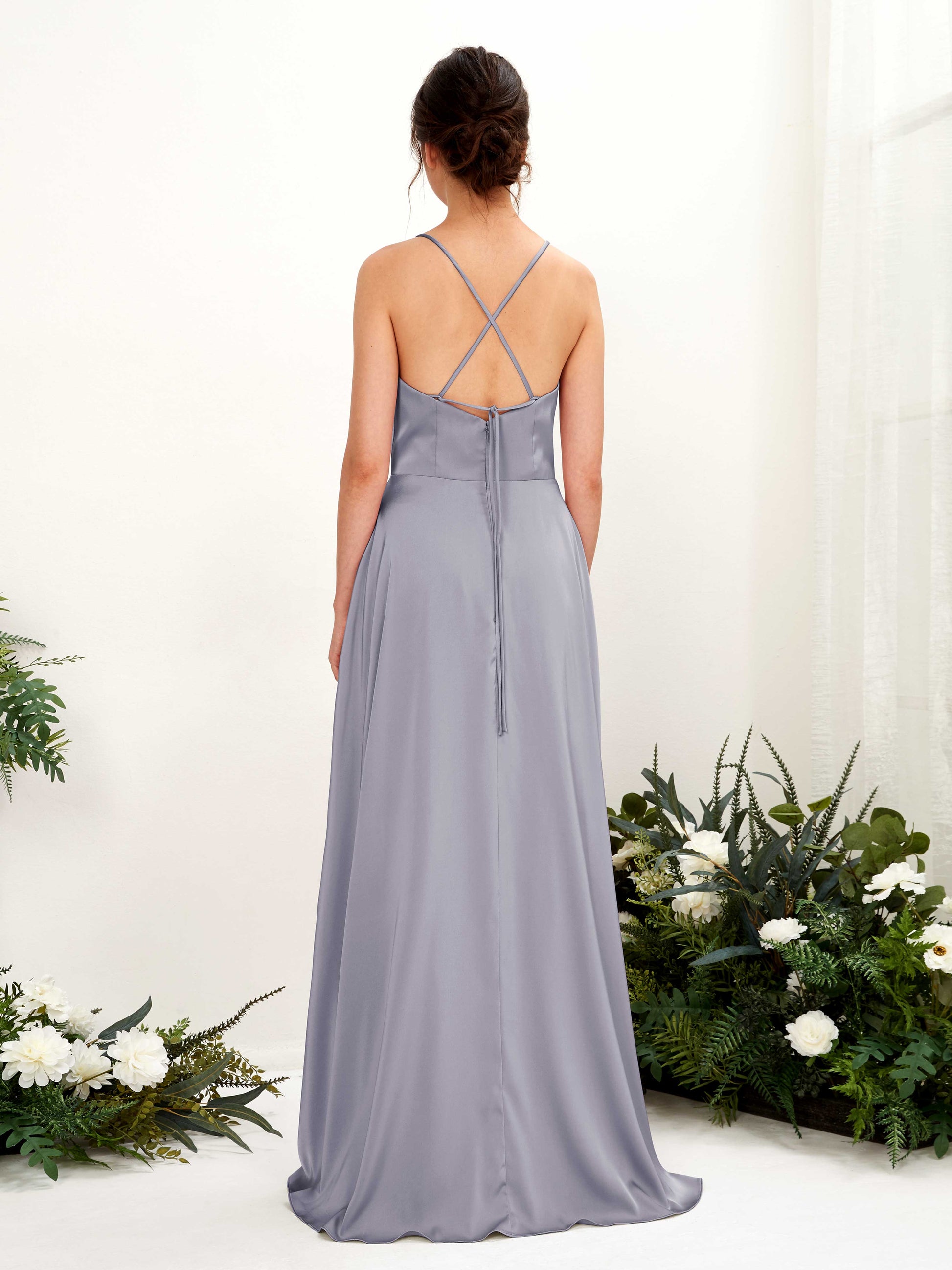 Theresa Purple Haze Satin Sleeveless Maxi Dress