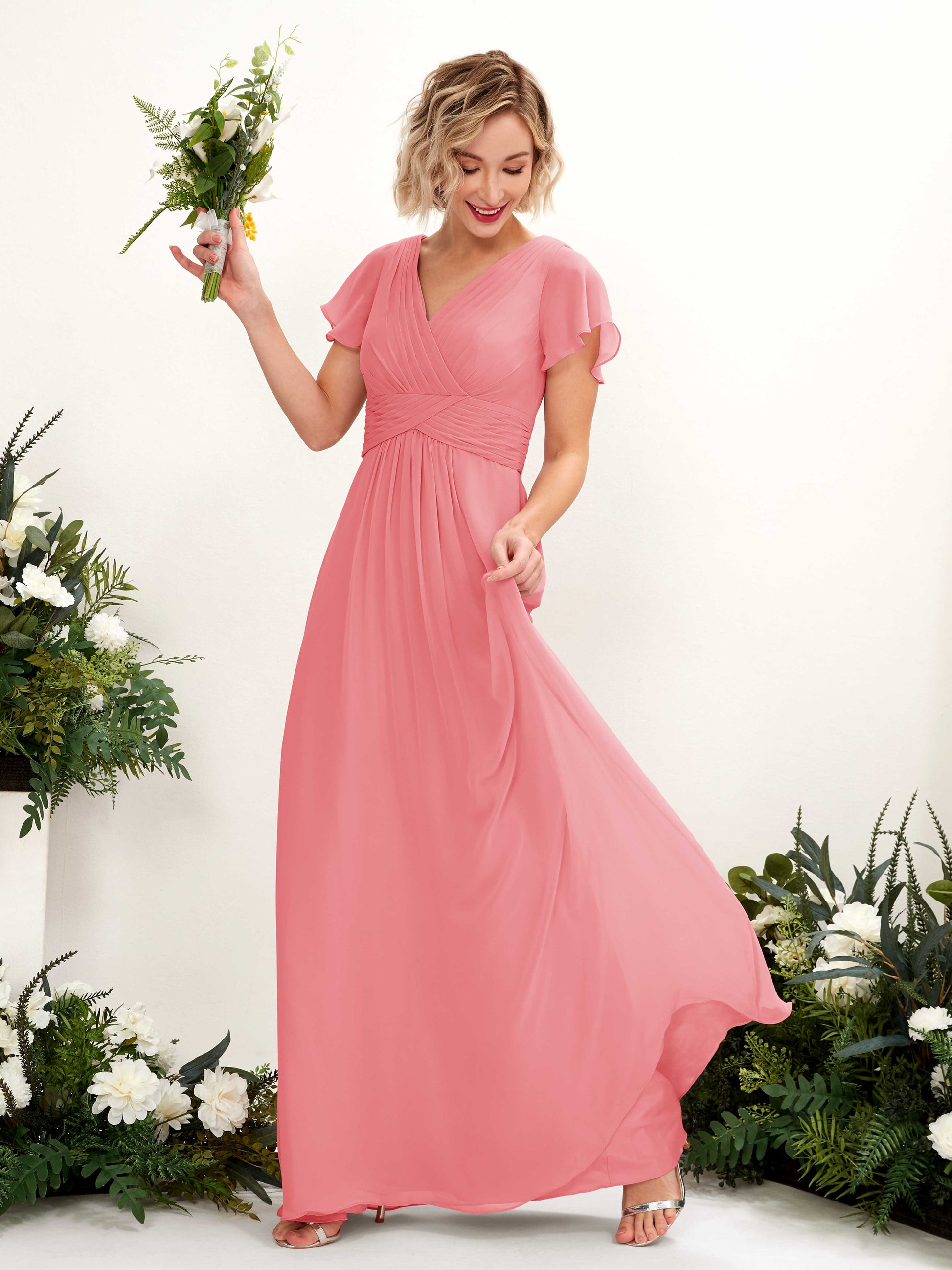 Tolly Coral Pink Maxi Dress