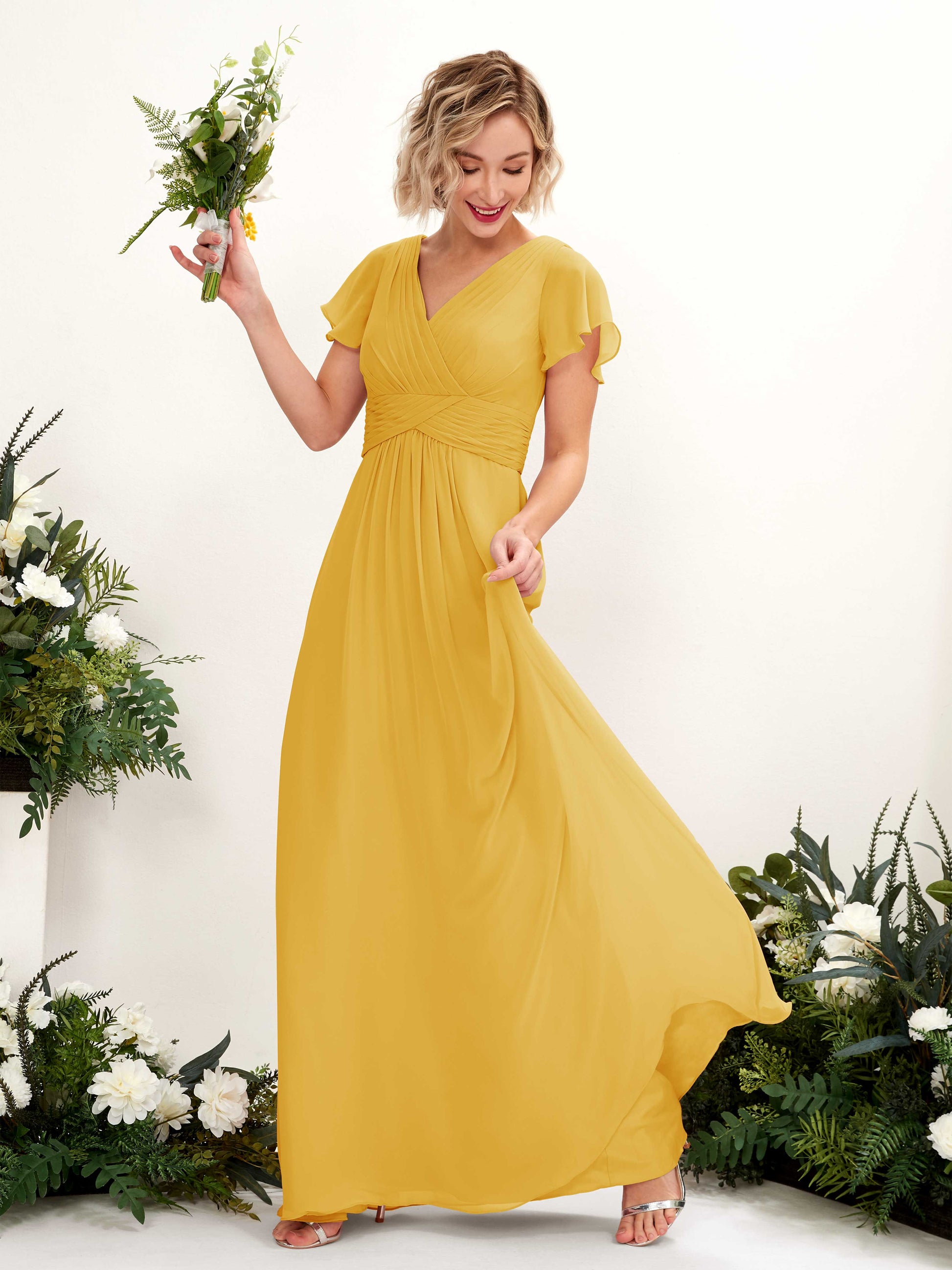 Tolly Mustard Yellow Maxi Dress