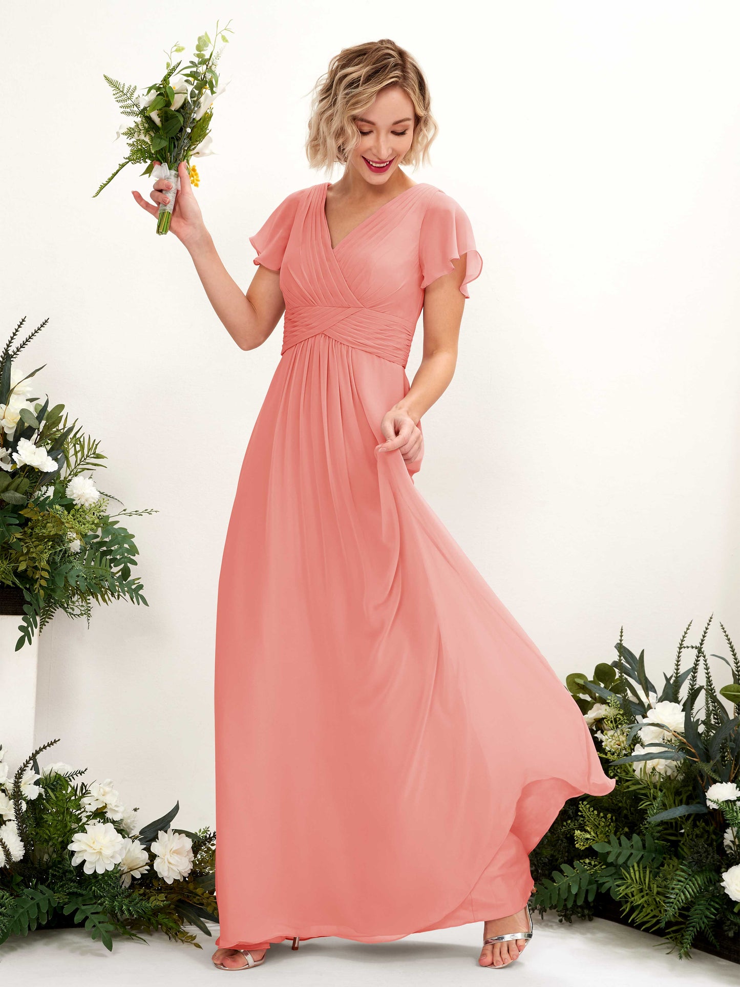 Tolly Peach Pink Maxi Dress