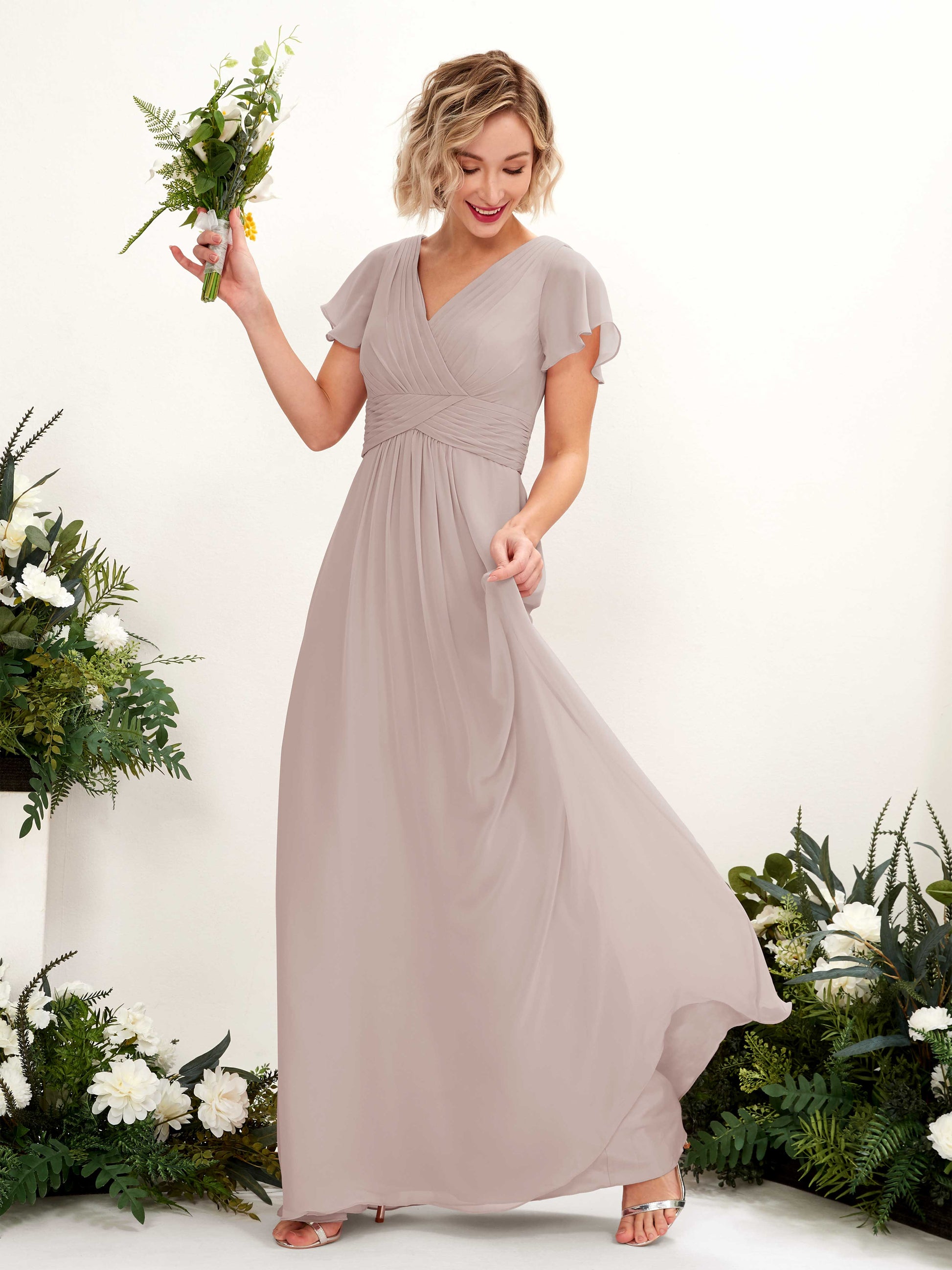 Tolly Taupe Maxi Dress