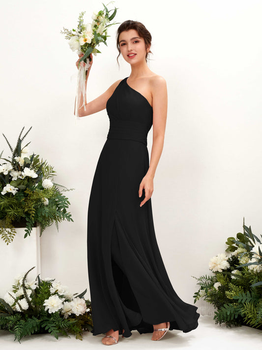 Trita Black One Shoulder Maxi Dress