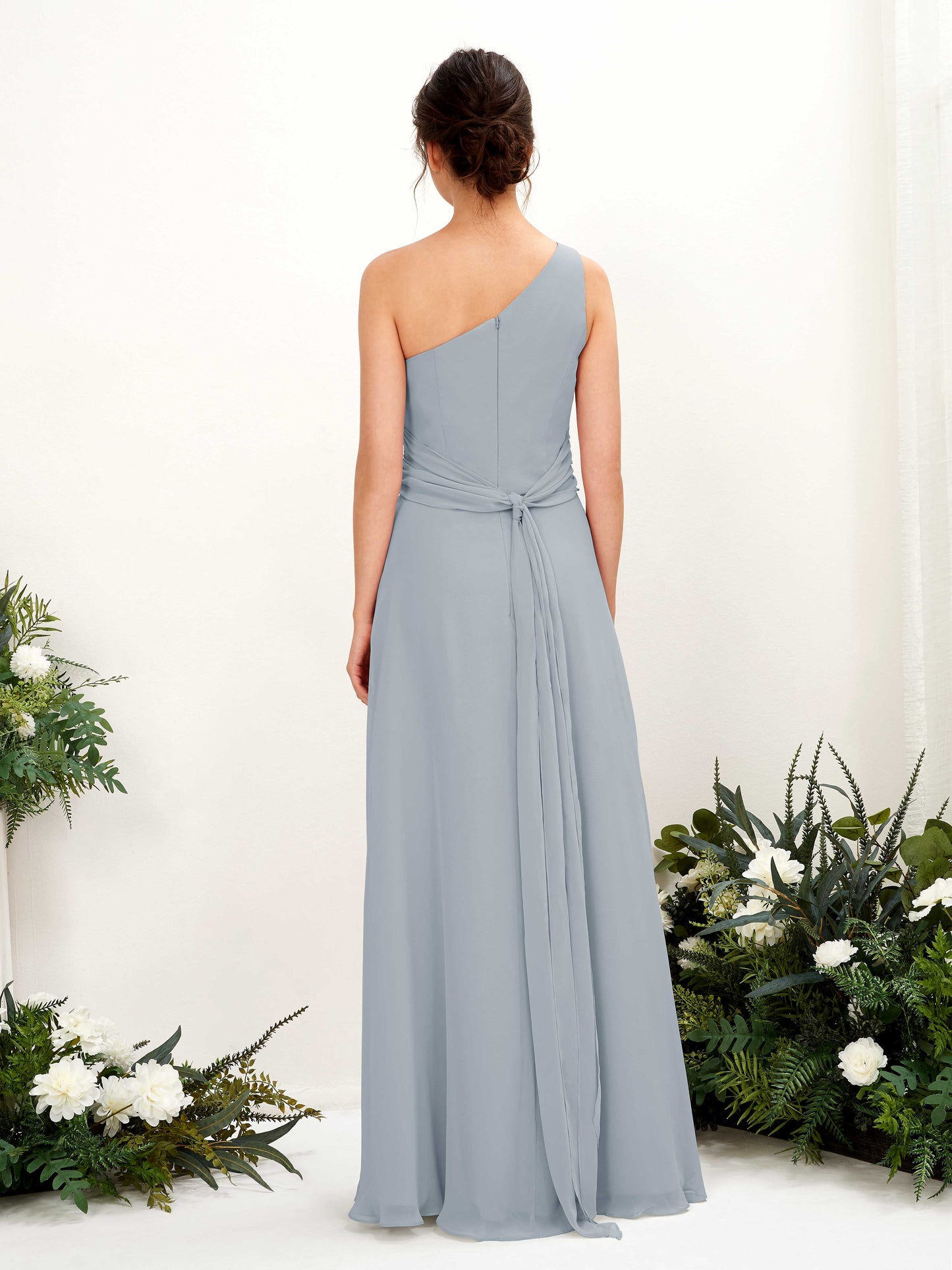 Trita Dusty Blue-Upgrade One Shoulder Maxi Dress