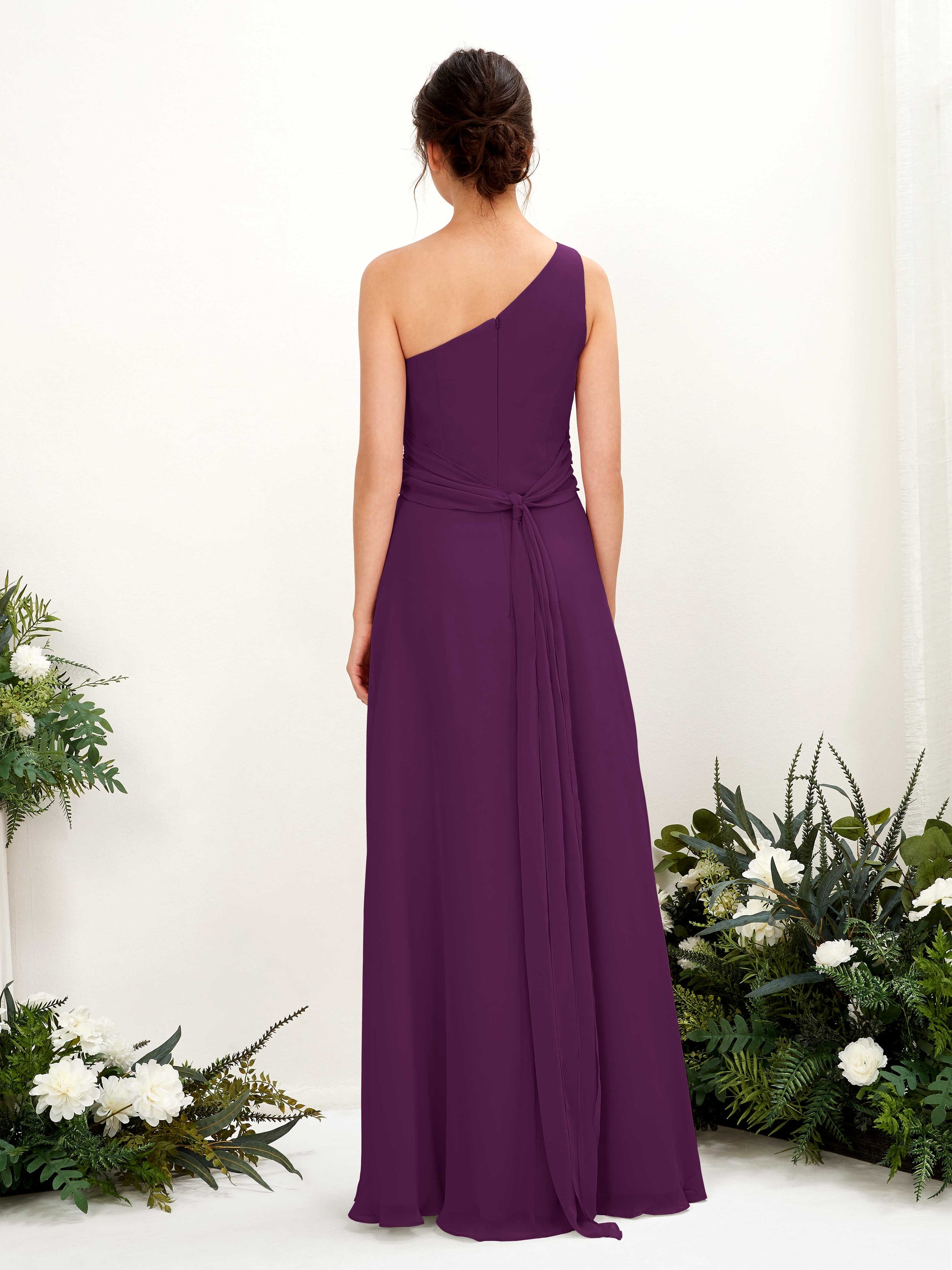 Trita Grape One Shoulder Maxi Dress