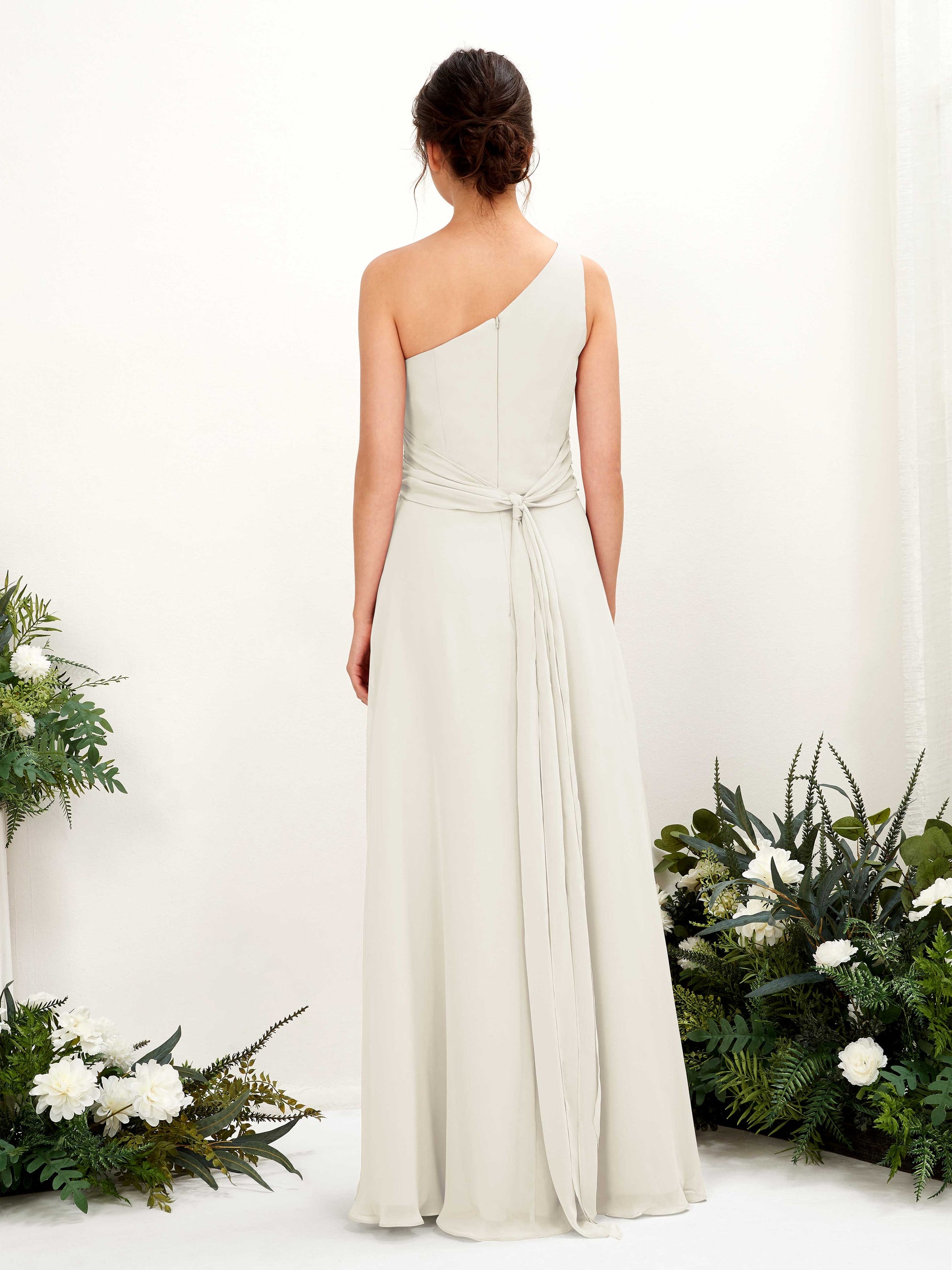 Trita Ivory One Shoulder Maxi Dress