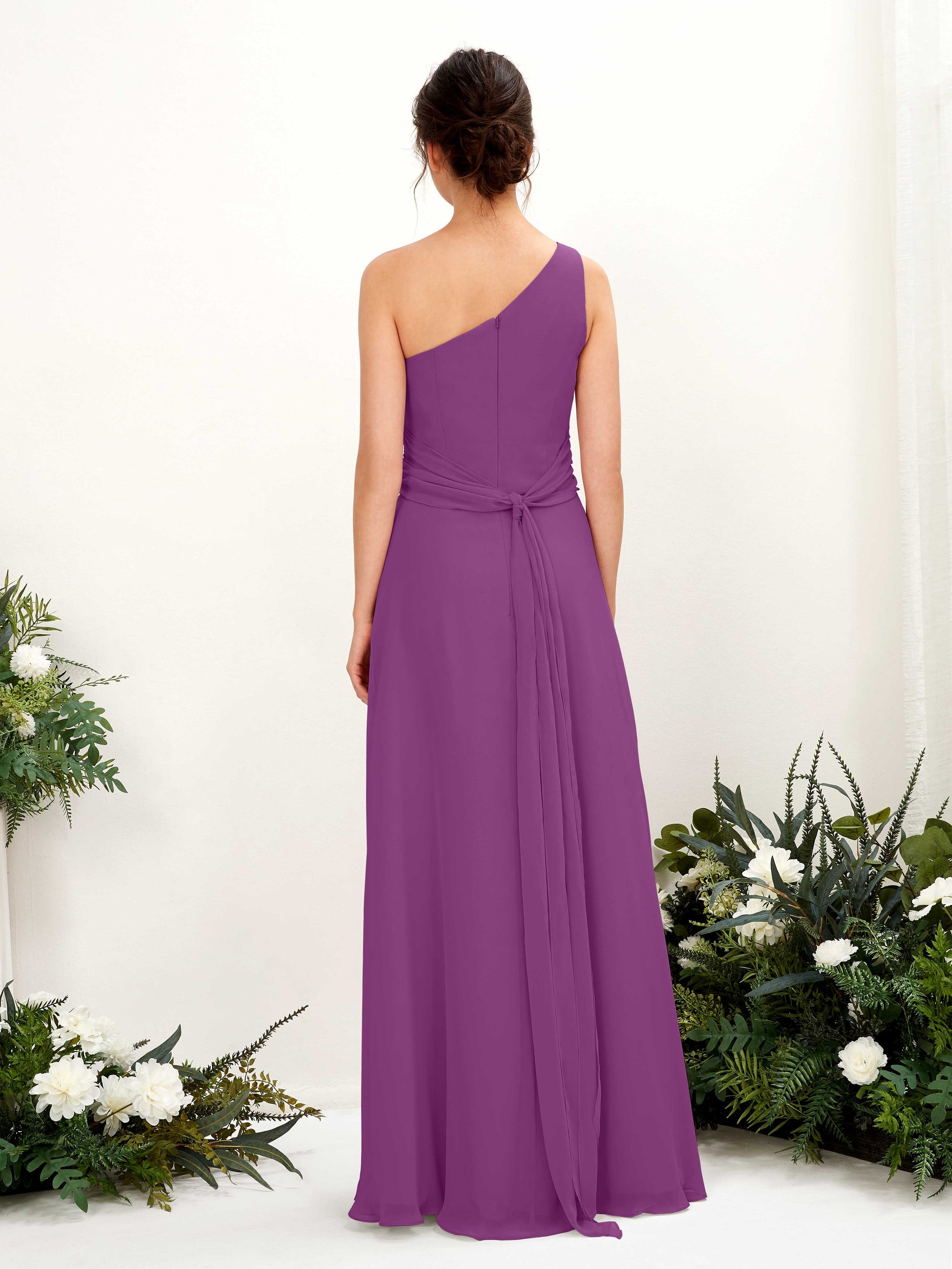 Trita Purple One Shoulder Maxi Dress