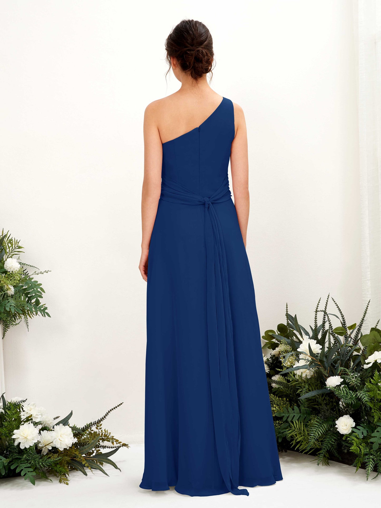 Trita Royal Blue One Shoulder Maxi Dress