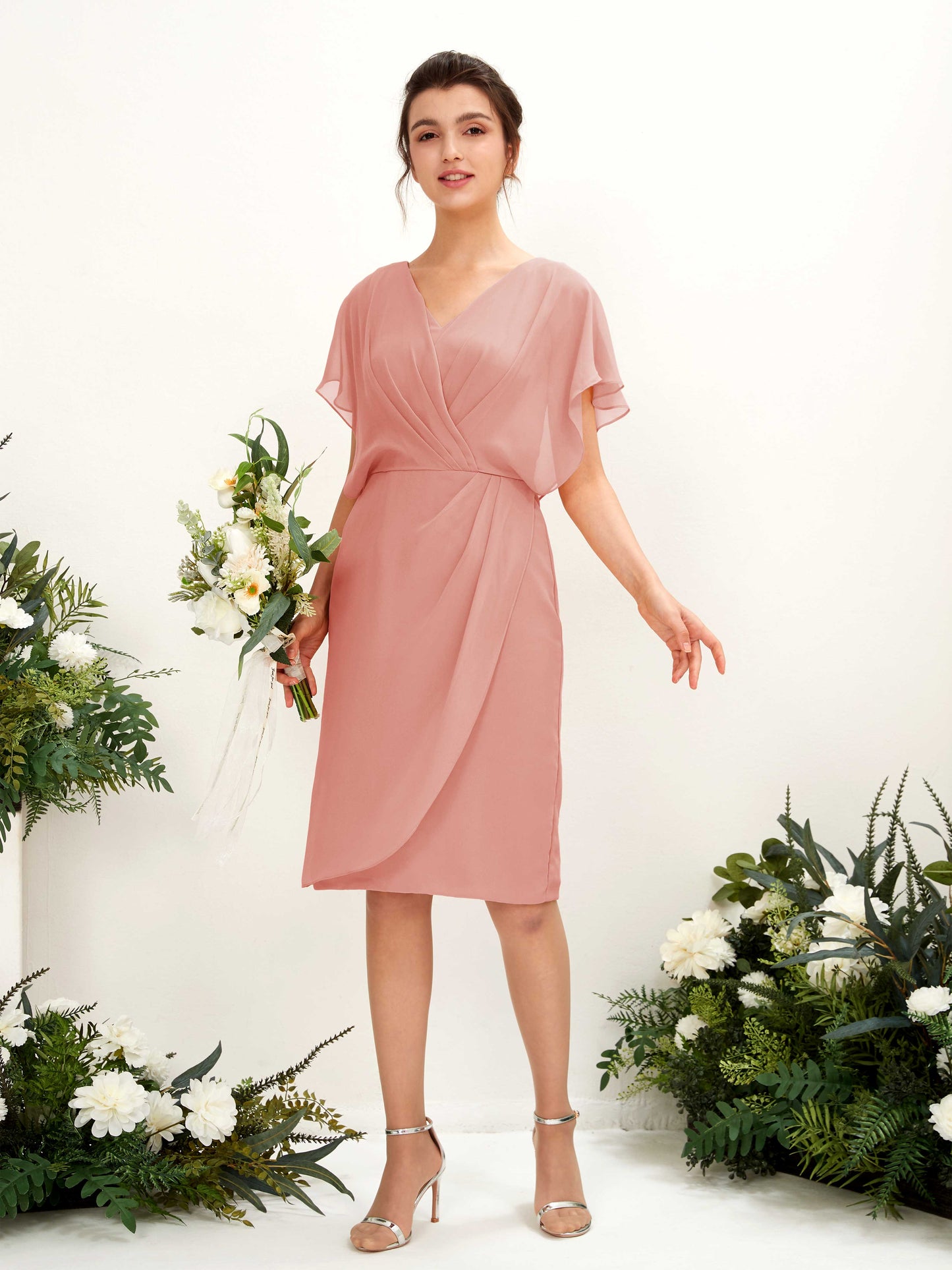 Vanessa Champagne Rose Midi Dress