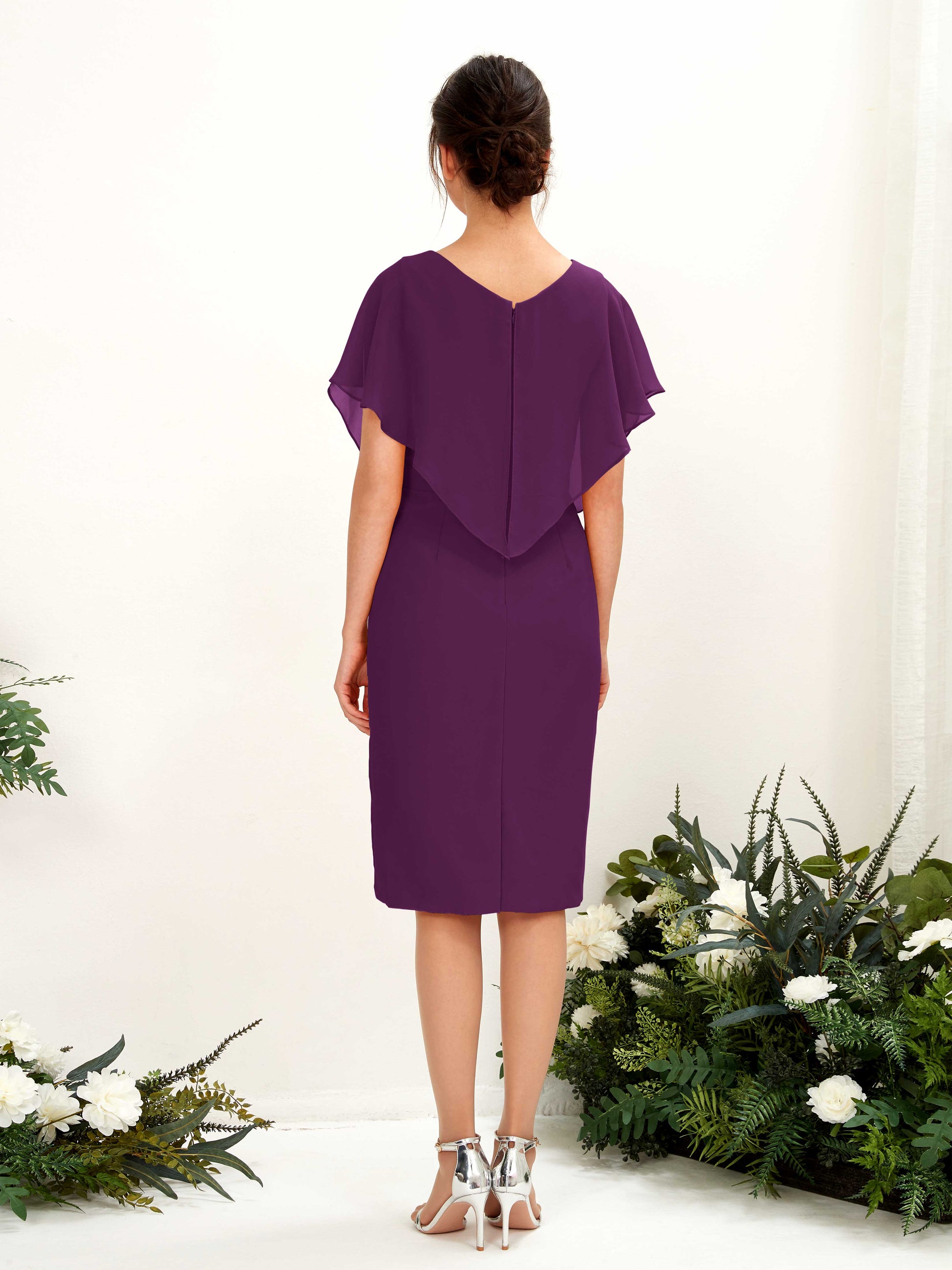 Vanessa Grape Midi Dress