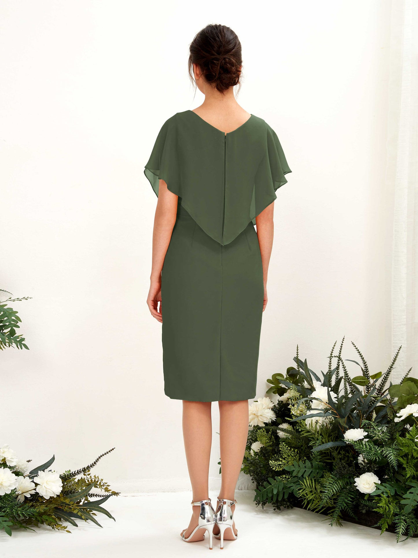 Vanessa Martini Olive Midi Dress